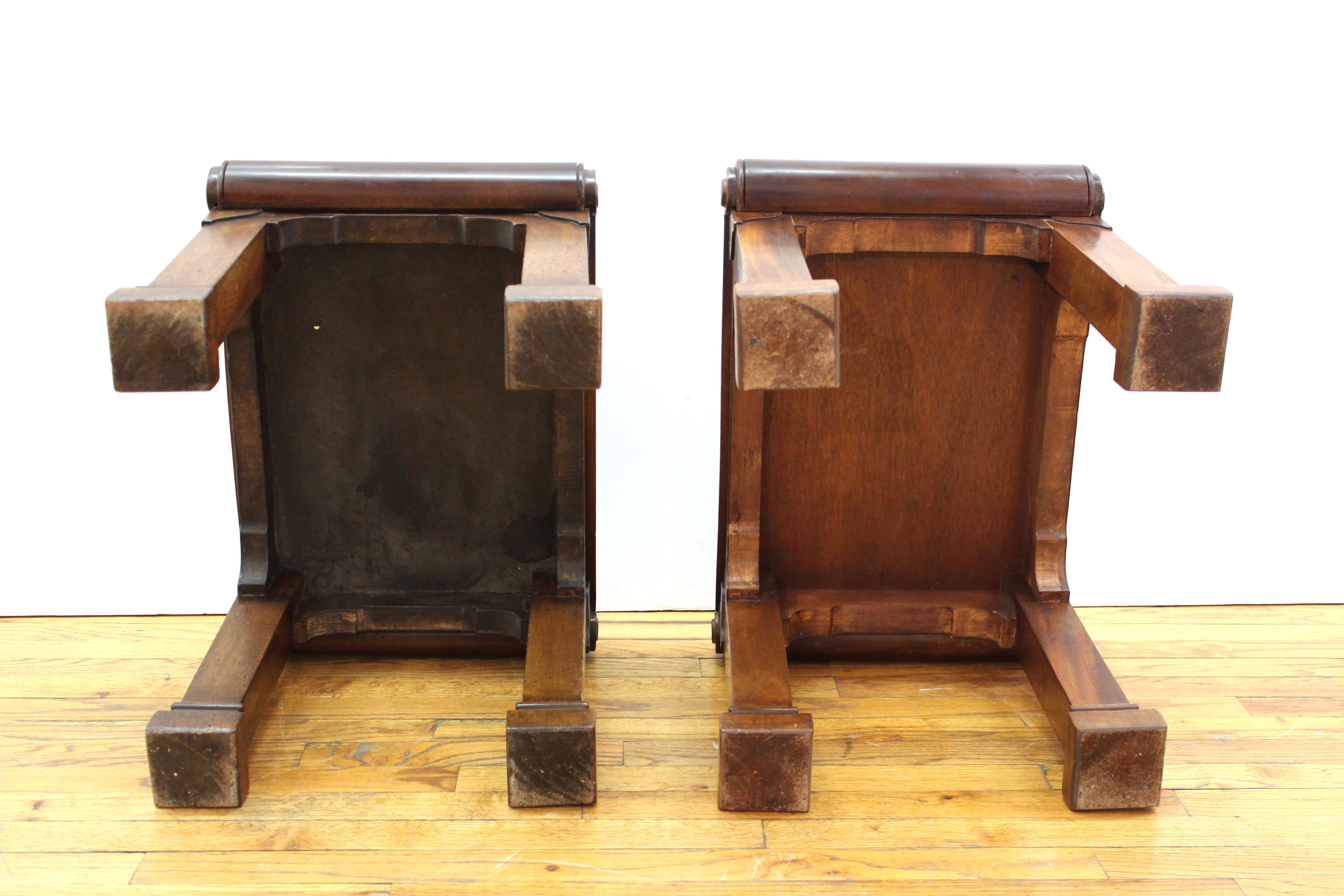 Robsjohn Gibbings Attributed Neoclassical Style Carved Wood Benches 8