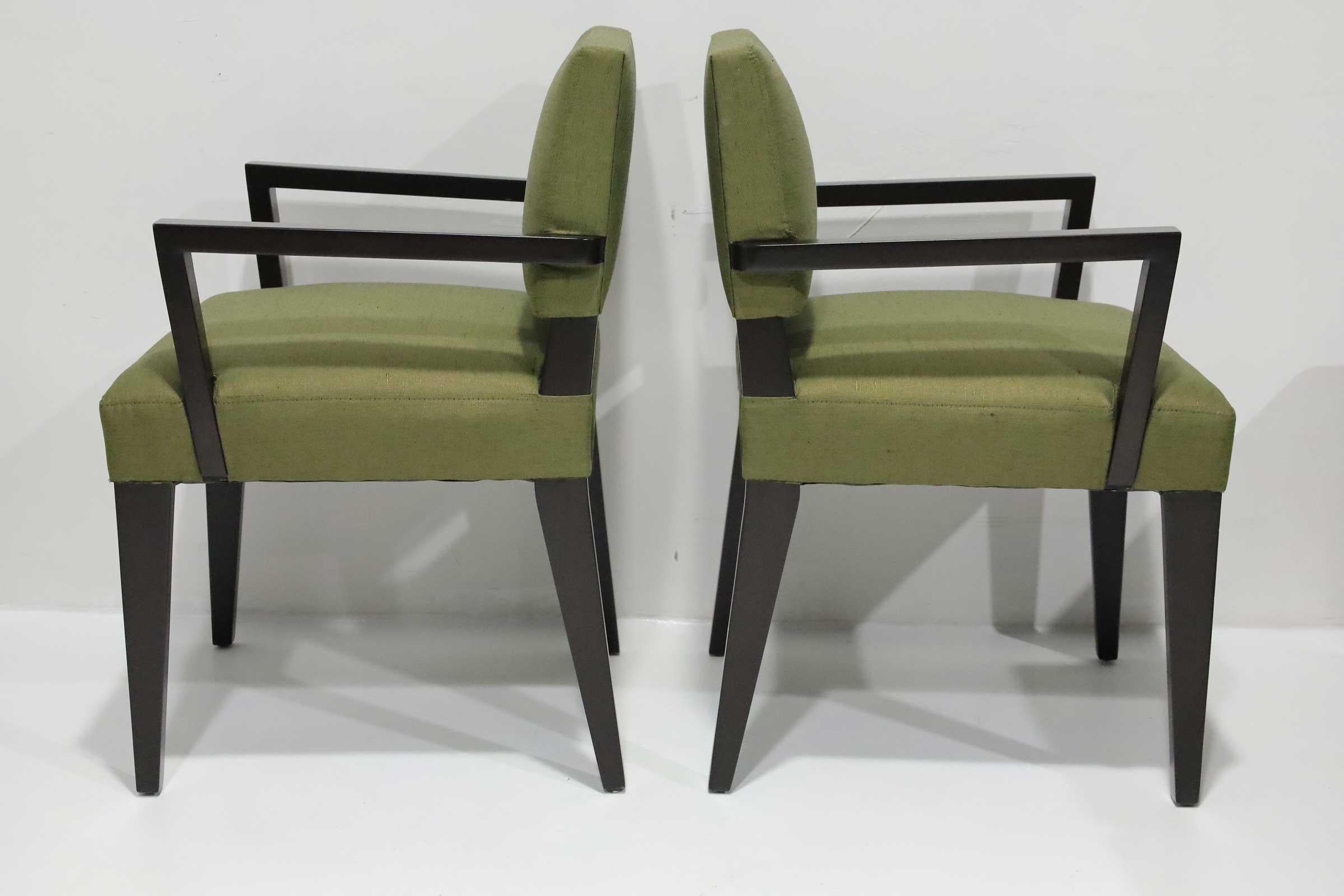 Robsjohn-Gibbings Dining Chairs in Donghia Upholstery For Sale 4