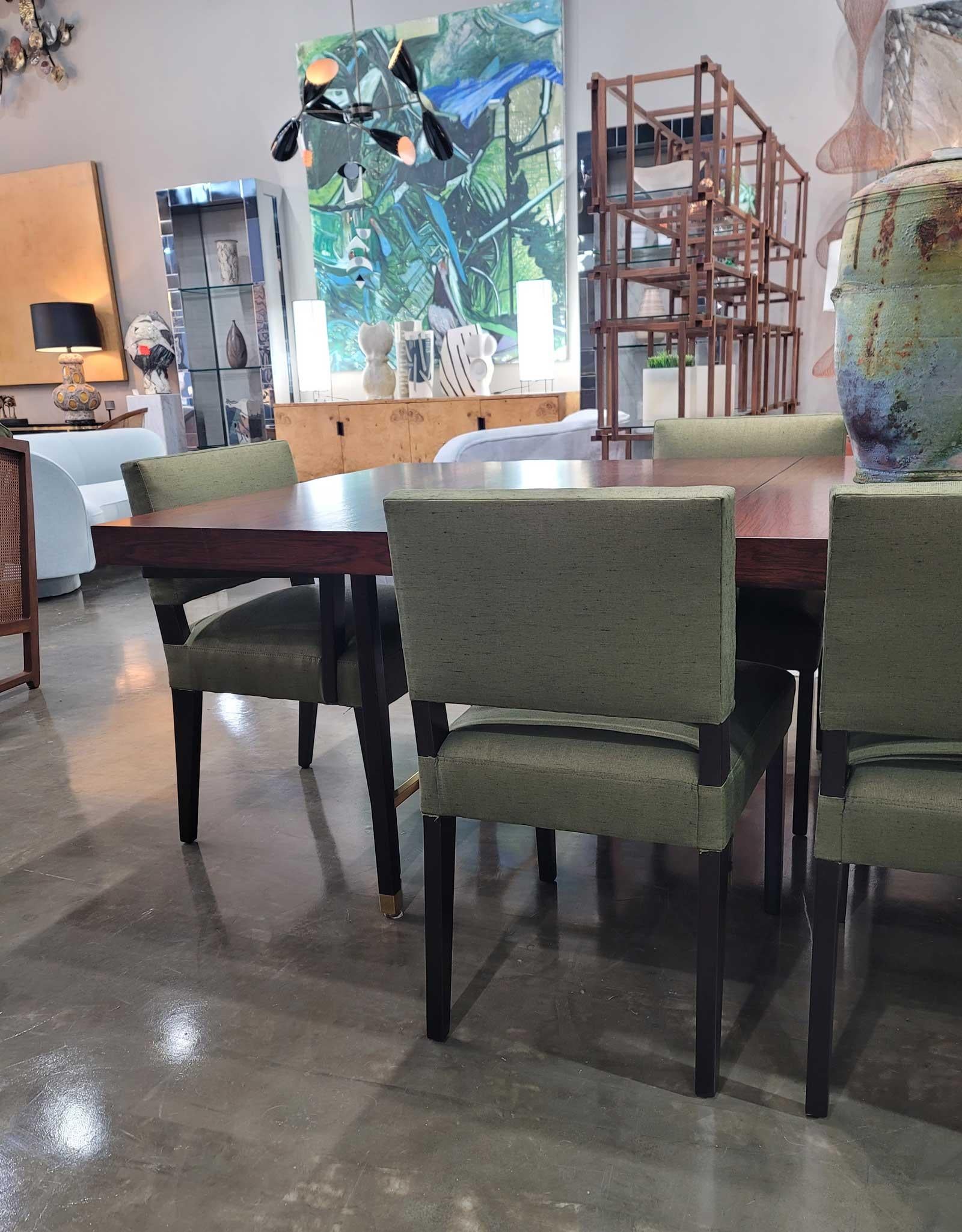 Robsjohn-Gibbings Dining Chairs in Donghia Upholstery For Sale 5