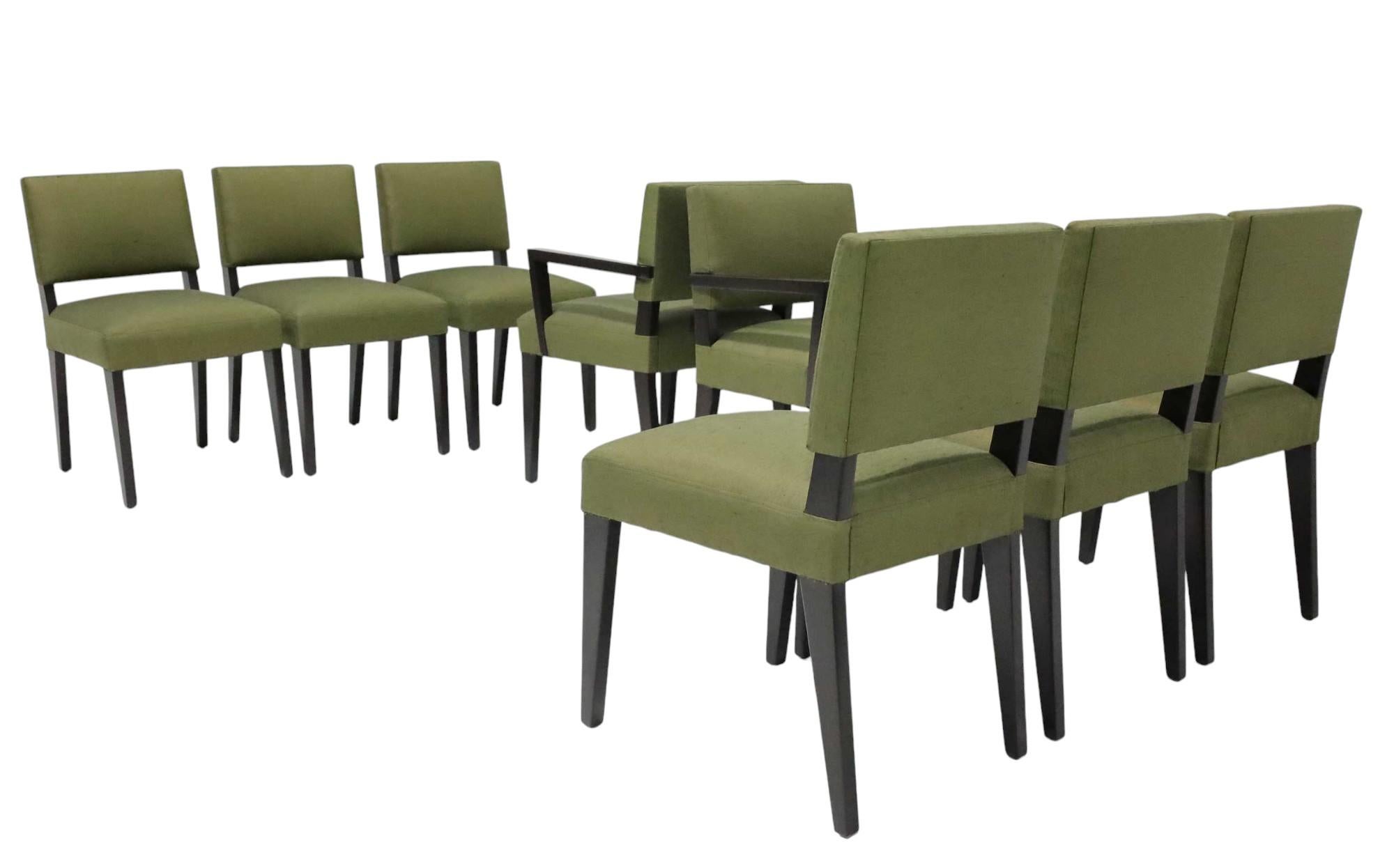 Mid-Century Modern Robsjohn-Gibbings Dining Chairs in Donghia Upholstery For Sale