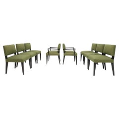 Sillas de comedor Robsjohn-Gibbings en tapicería Donghia