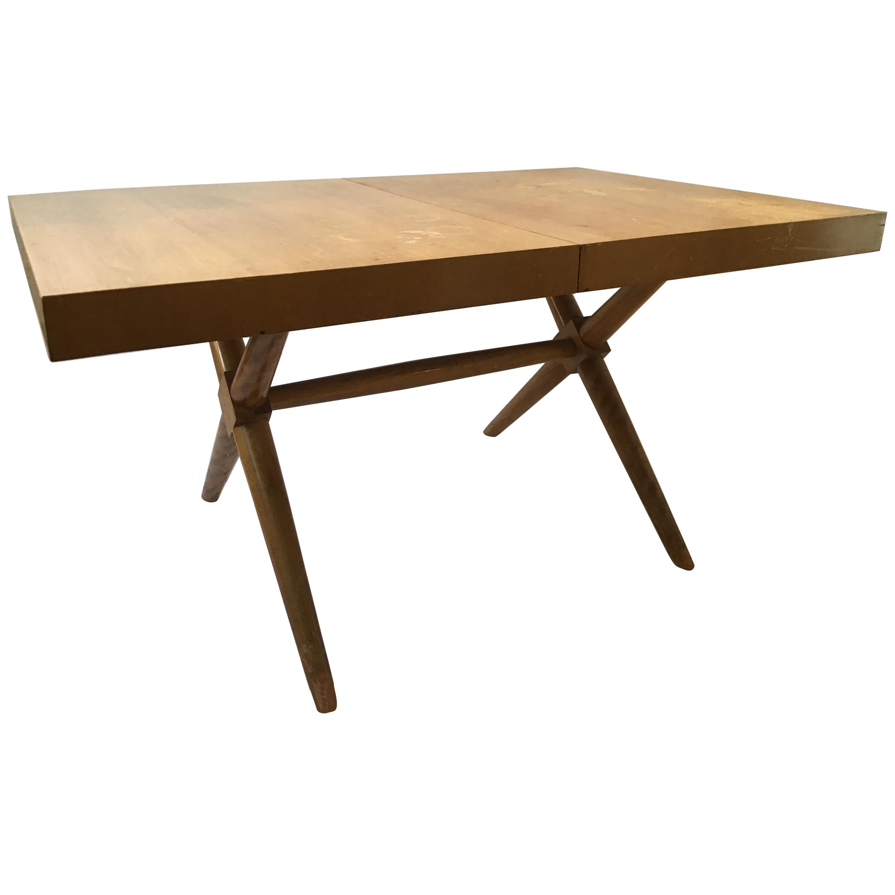 Robsjohn Gibbings Walnut Extention Dining Table with Two Leaves For ...