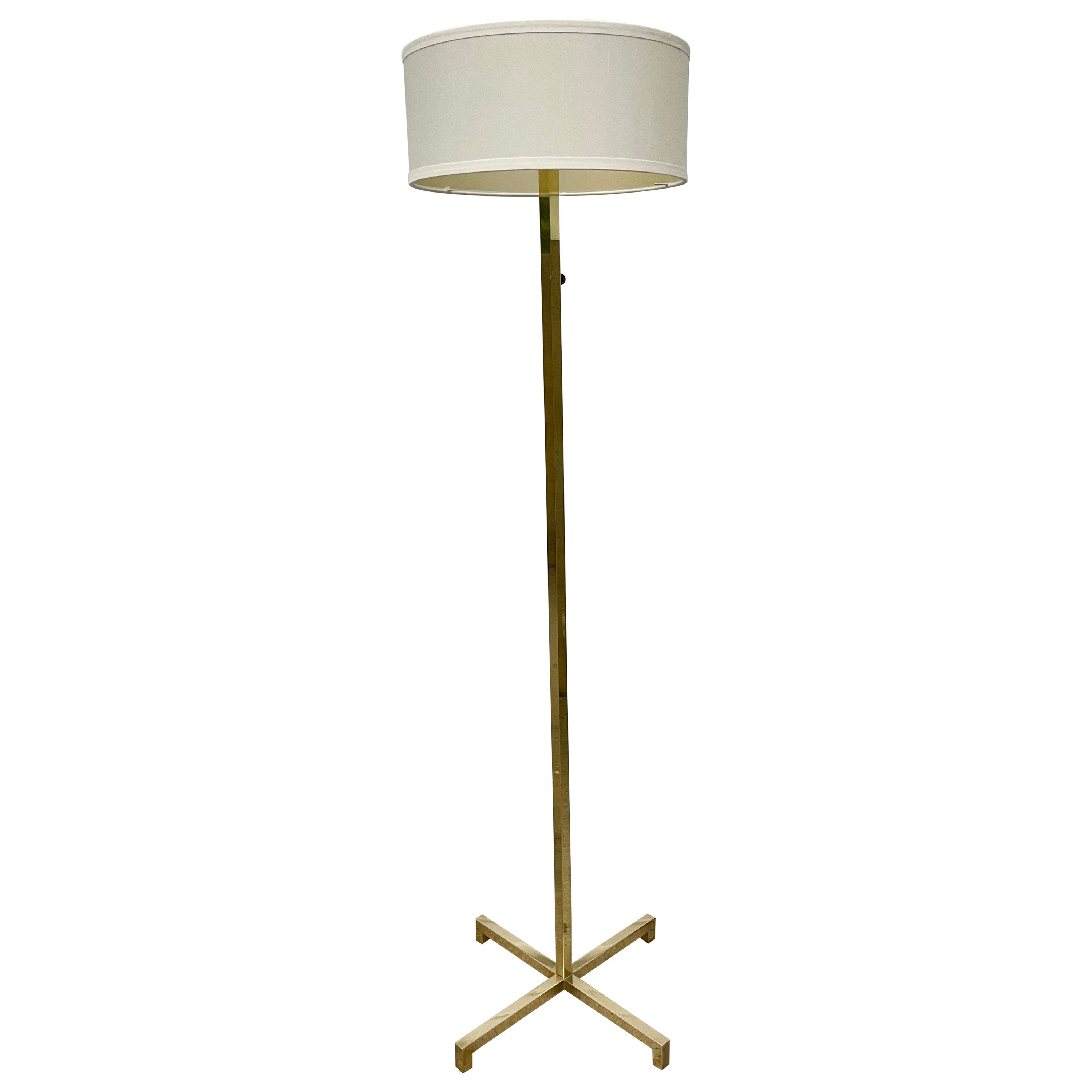 Robsjohn-Gibbings for Hansen New York Solid Brass Floor Lamp