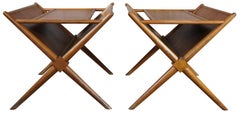 Robsjohn-Gibbings for Widdicomb Mid Century Modern Walnut Magazine Tables
