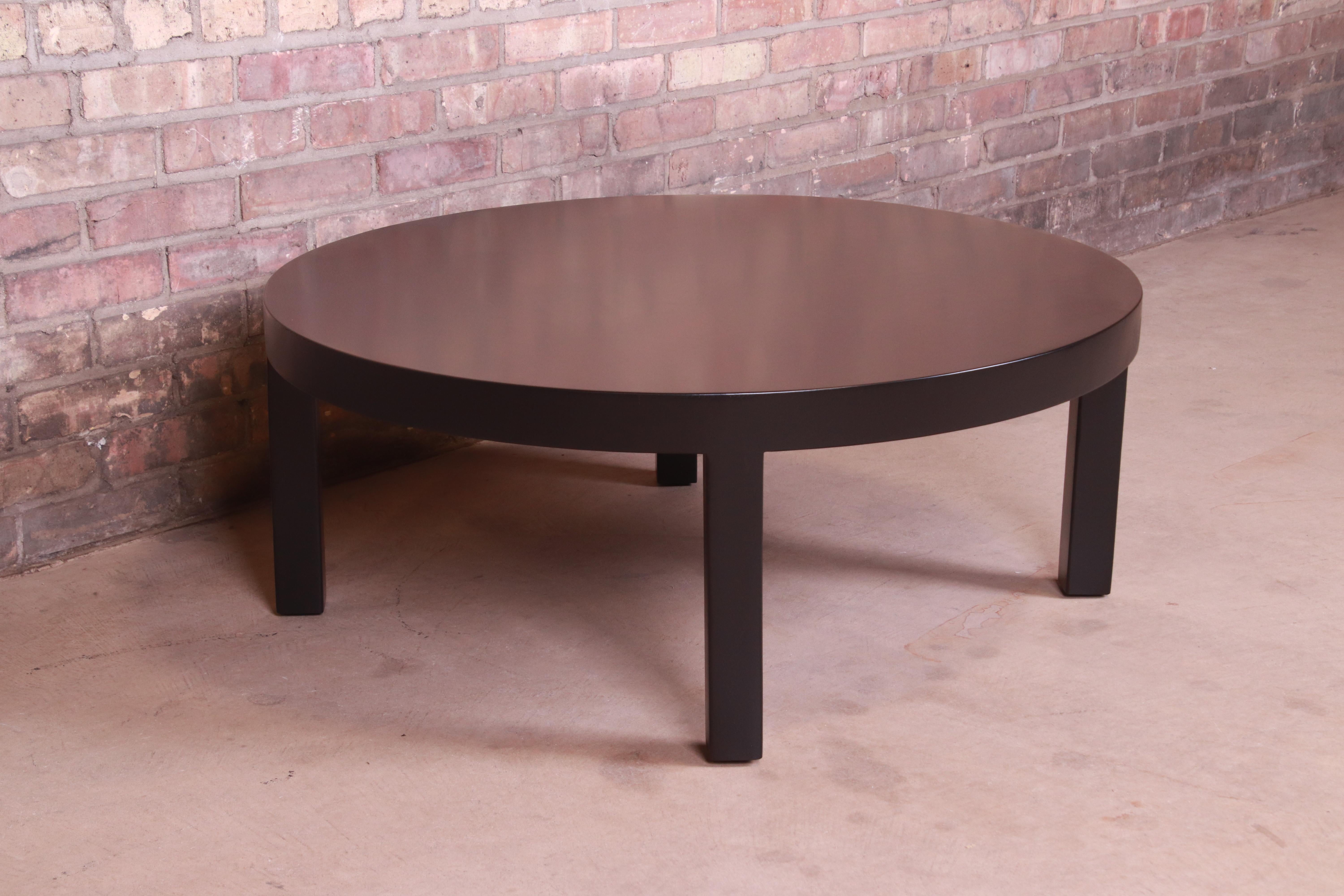 Mid-20th Century Robsjohn-Gibbings for Widdicomb Black Lacquered Coffee Table, Newly Refinished
