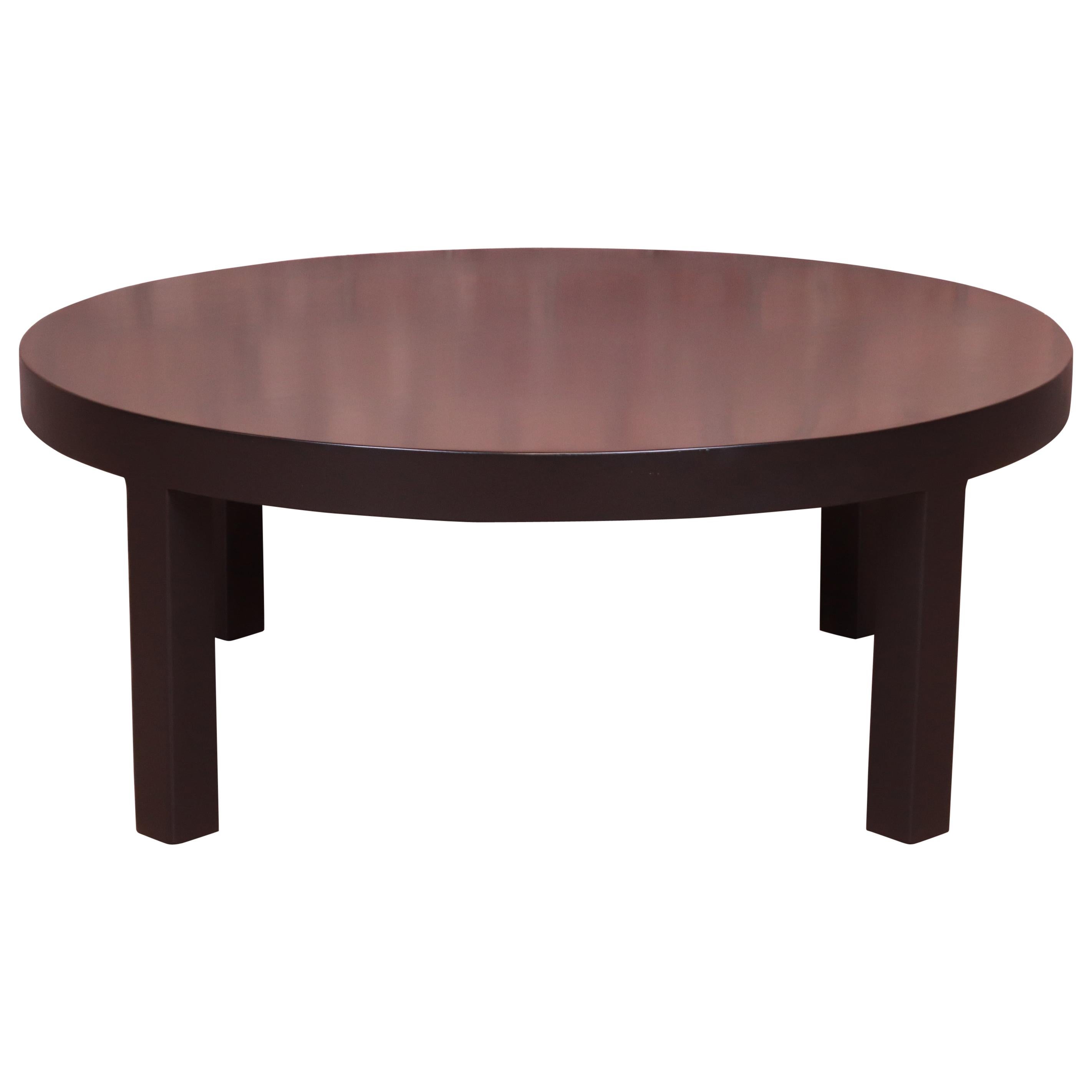 Robsjohn-Gibbings for Widdicomb Black Lacquered Coffee Table, Newly Refinished