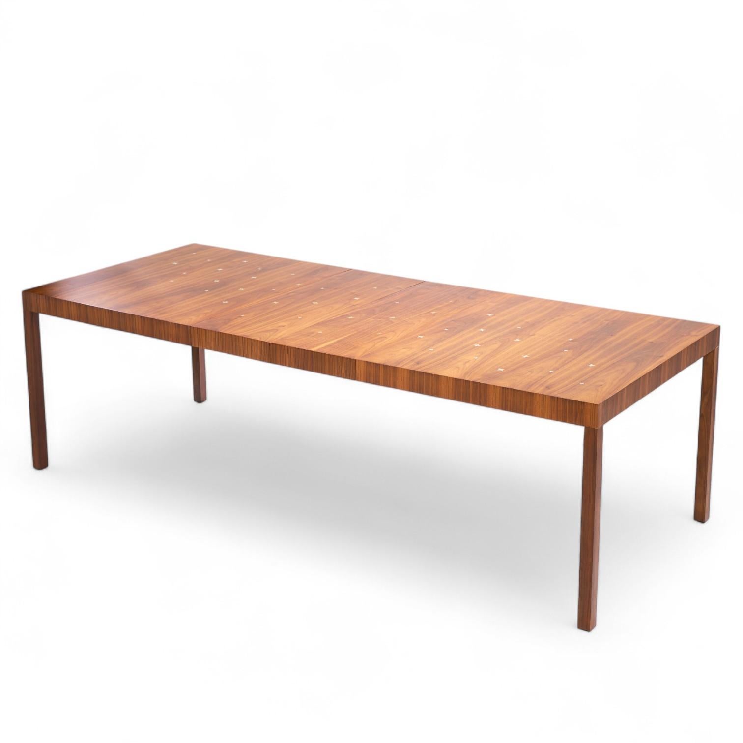 Robsjohn Gibbings for Widdicomb Constellation Walnut Dining Table with 2 Leaves For Sale 7