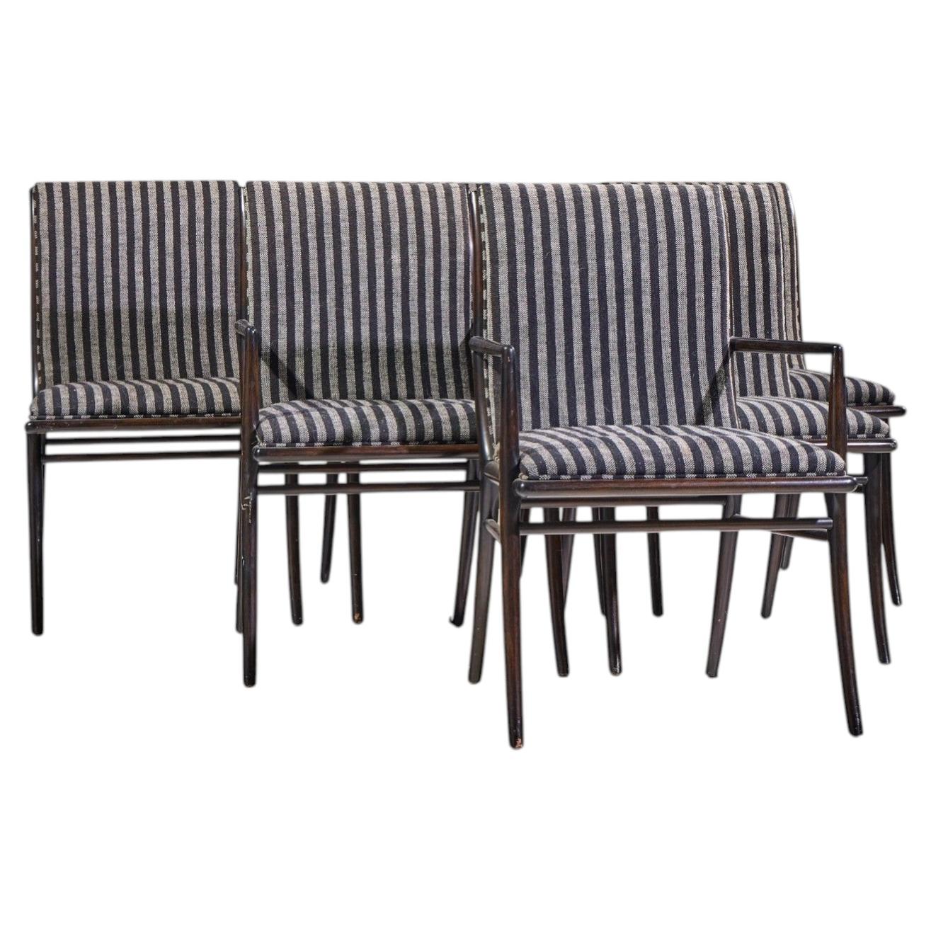 Sillas de comedor de nogal ebonizado «Robsjohn Gibbings for Widdicomb» - Juego de 6 en venta