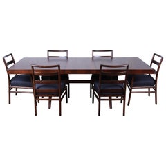 Robsjohn Gibbings for Widdicomb Mid-Century Modern Dining Set, Newly Restored