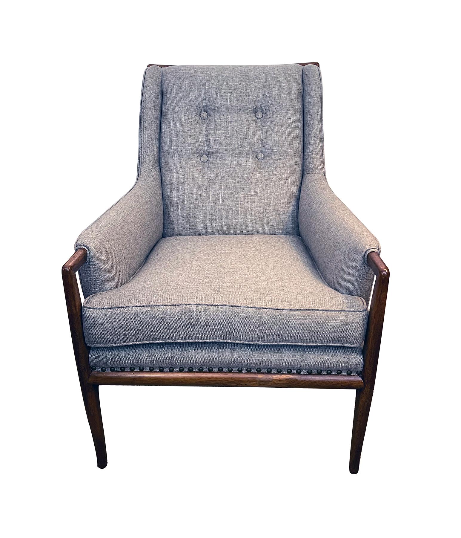 Robsjohn Gibbings für Widdicomb Moderner Loungesessel aus Nussbaumholz aus der Mitte des Jahrhunderts (amerikanisch) im Angebot