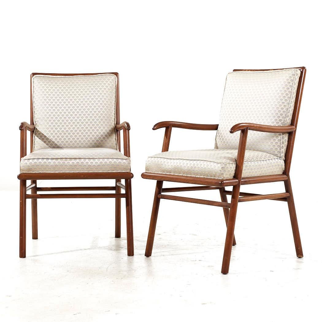 Mid-Century Modern Robsjohn Gibbings for Widdicomb Mid Century Occasional Captains Chairs - Pair For Sale