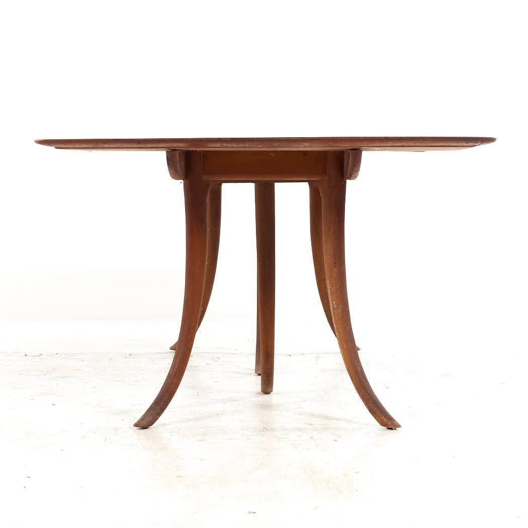 Robsjohn Gibbings for Widdicomb Mid Century Saber Leg Expanding Dining Table In Good Condition For Sale In Countryside, IL