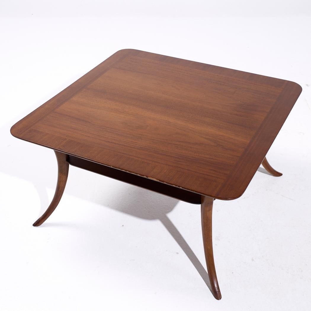 Acajou Robsjohn Gibbings for Widdicomb Mid Century Sabre Leg Mahogany Coffee Table (table basse en acajou à pied de sabre) en vente