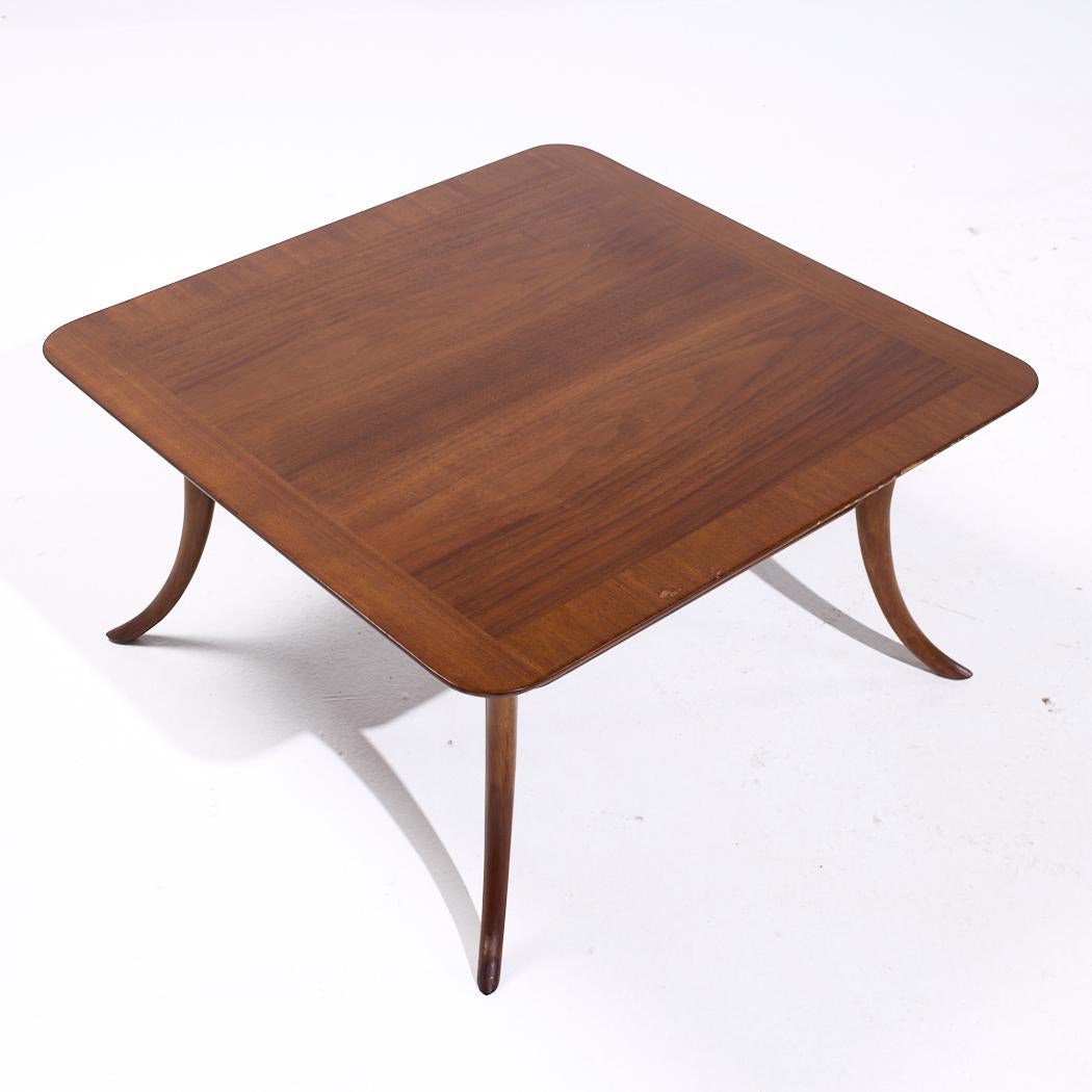 Robsjohn Gibbings for Widdicomb Mid Century Sabre Leg Mahogany Coffee Table (table basse en acajou à pied de sabre) en vente 1