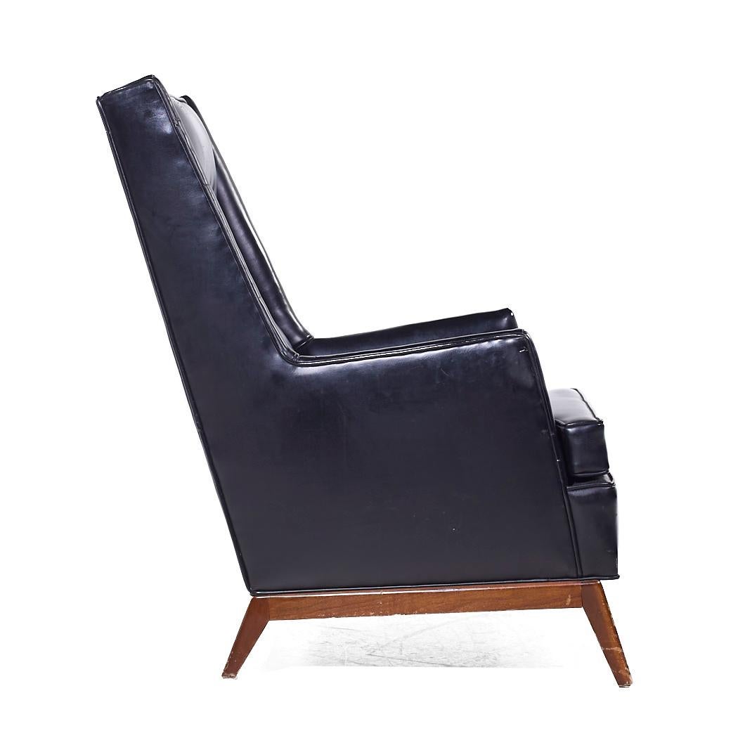 Robsjohn Gibbings für Widdicomb Mid Century Nussbaum Hochlehner Sessel (Polster) im Angebot