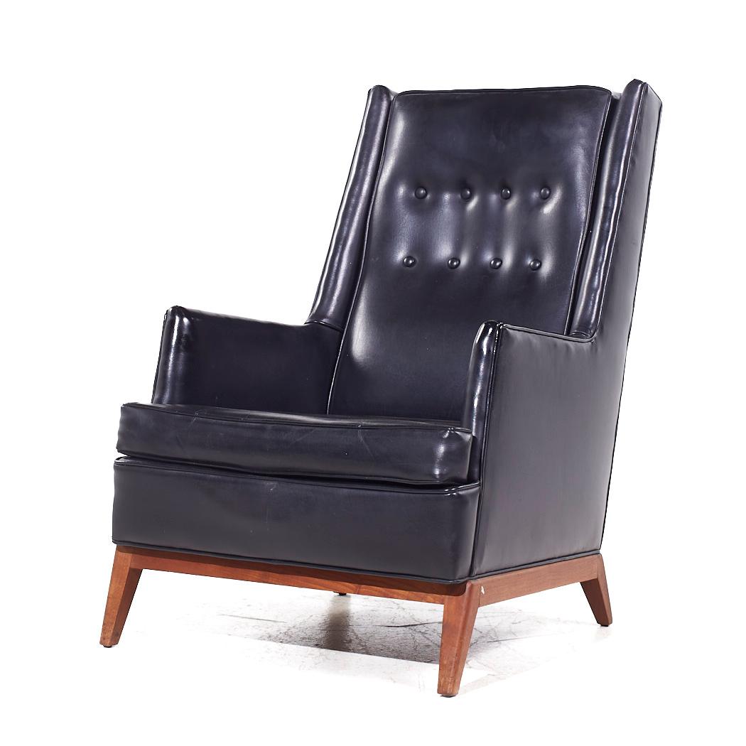 Robsjohn Gibbings para Widdicomb Silla Highback Lounge de nogal de mediados de siglo - Pareja finales del siglo XX en venta