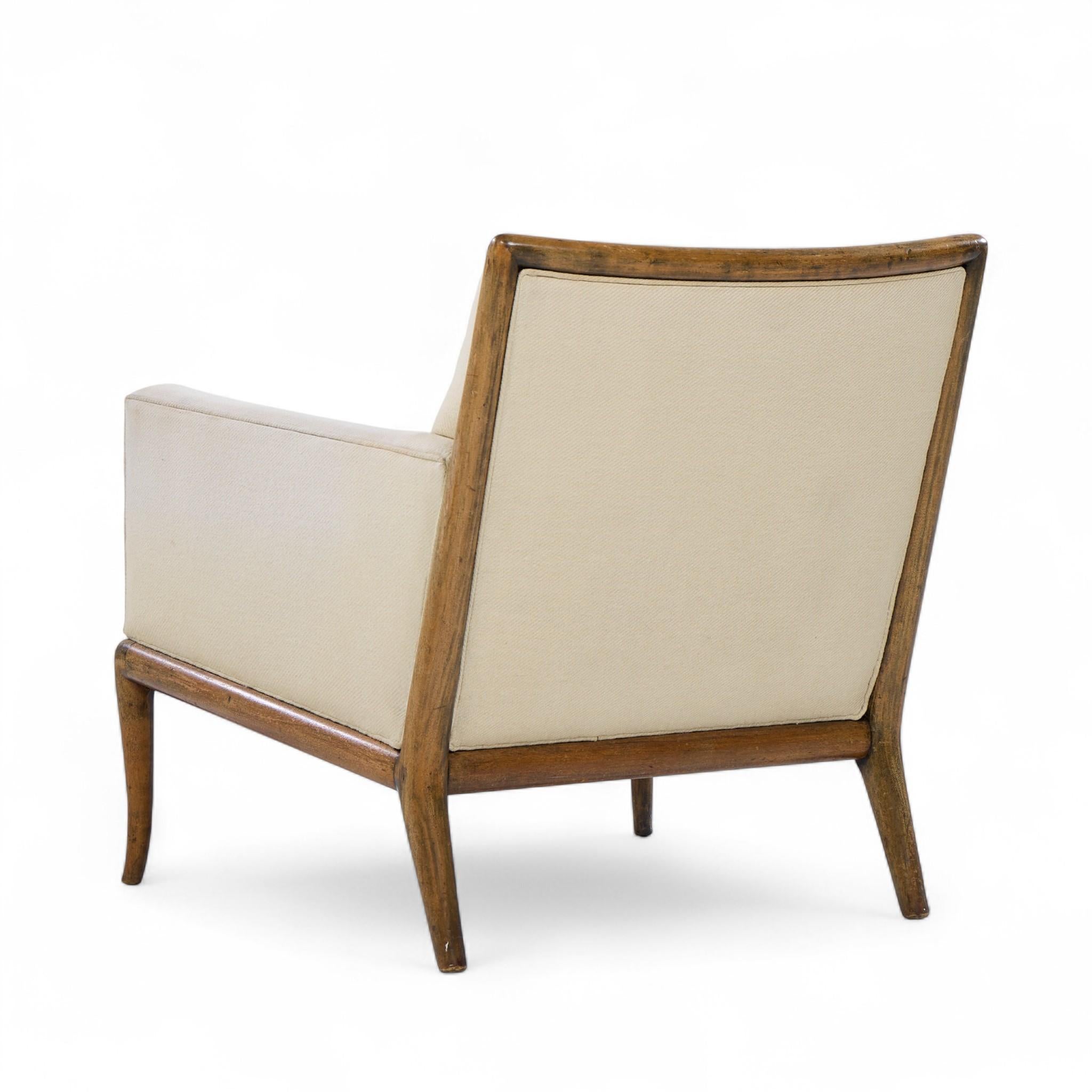 Robsjohn Gibbings per Widdicomb - Sedia da salotto con gambe a sciabola in legno di noce - Coppia in vendita 1