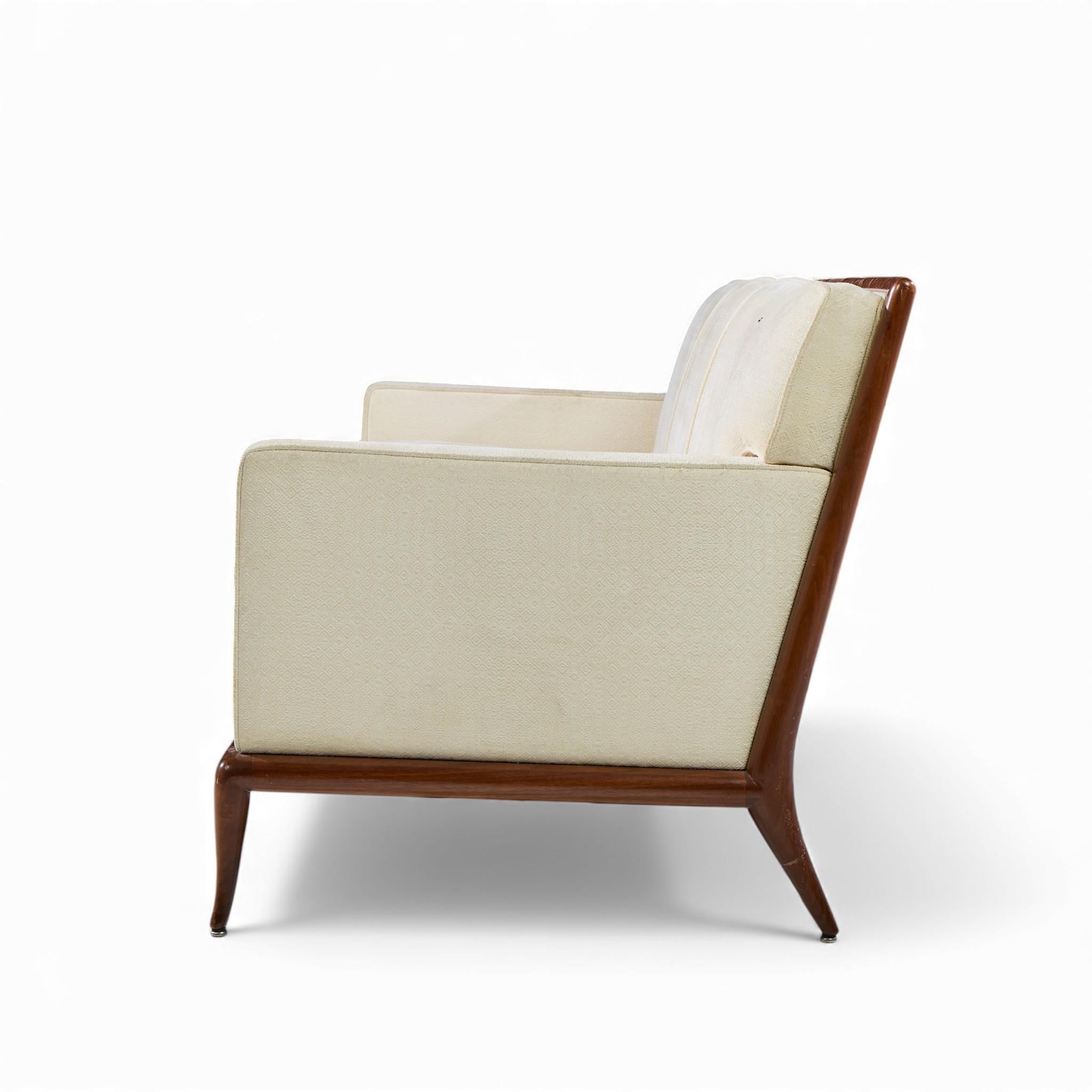 Robsjohn Gibbings para Widdicomb Sofá de nogal de mediados de siglo Estadounidense en venta