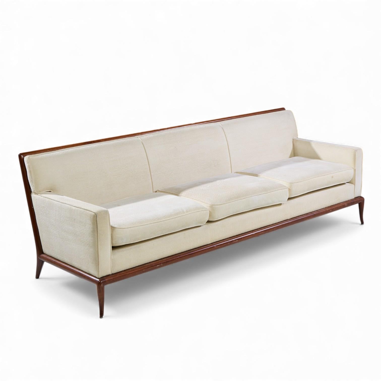 Robsjohn Gibbings para Widdicomb Sofá de nogal de mediados de siglo en venta 2