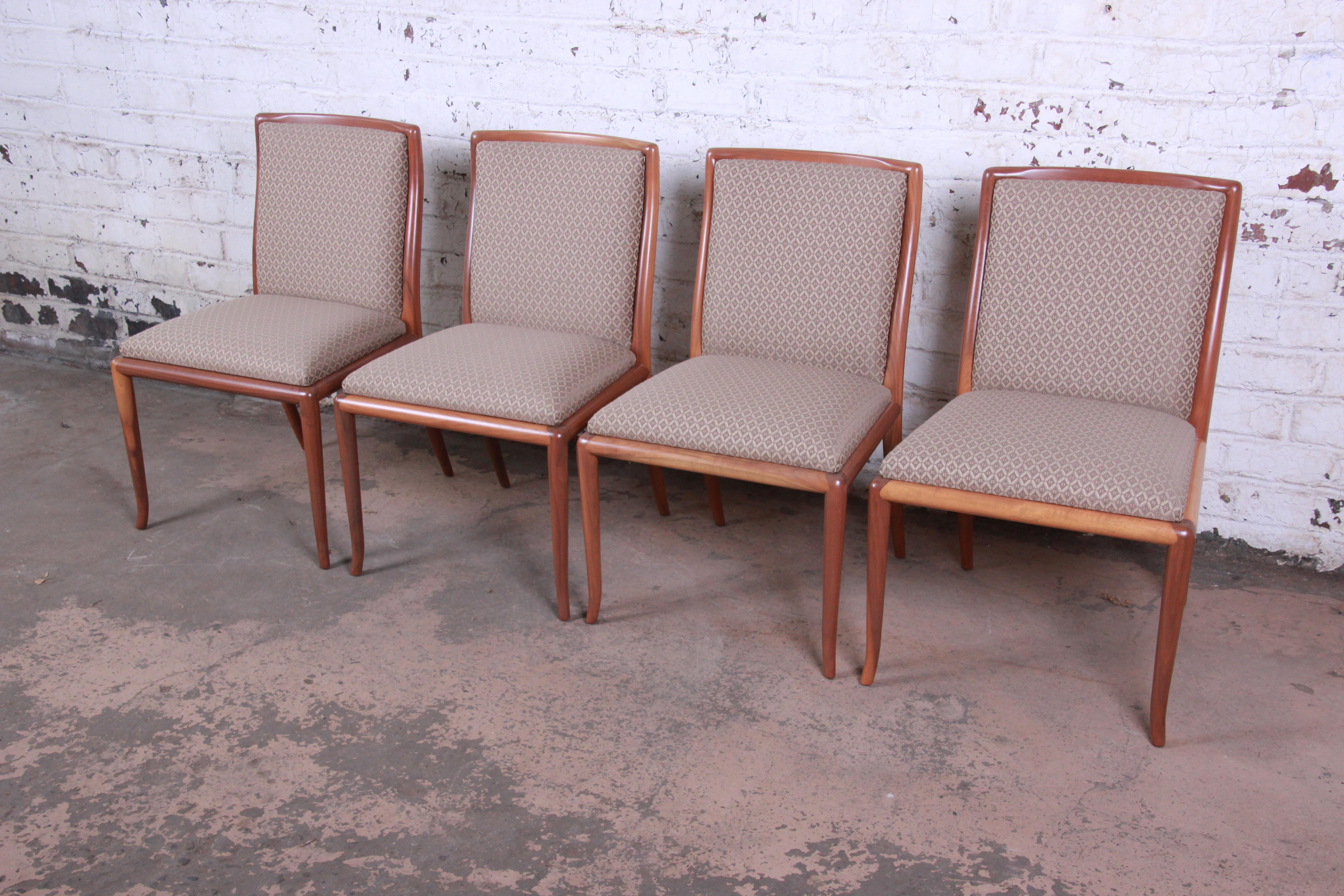 American Robsjohn-Gibbings for Widdicomb Saber Leg Dining Chairs, Set of Four