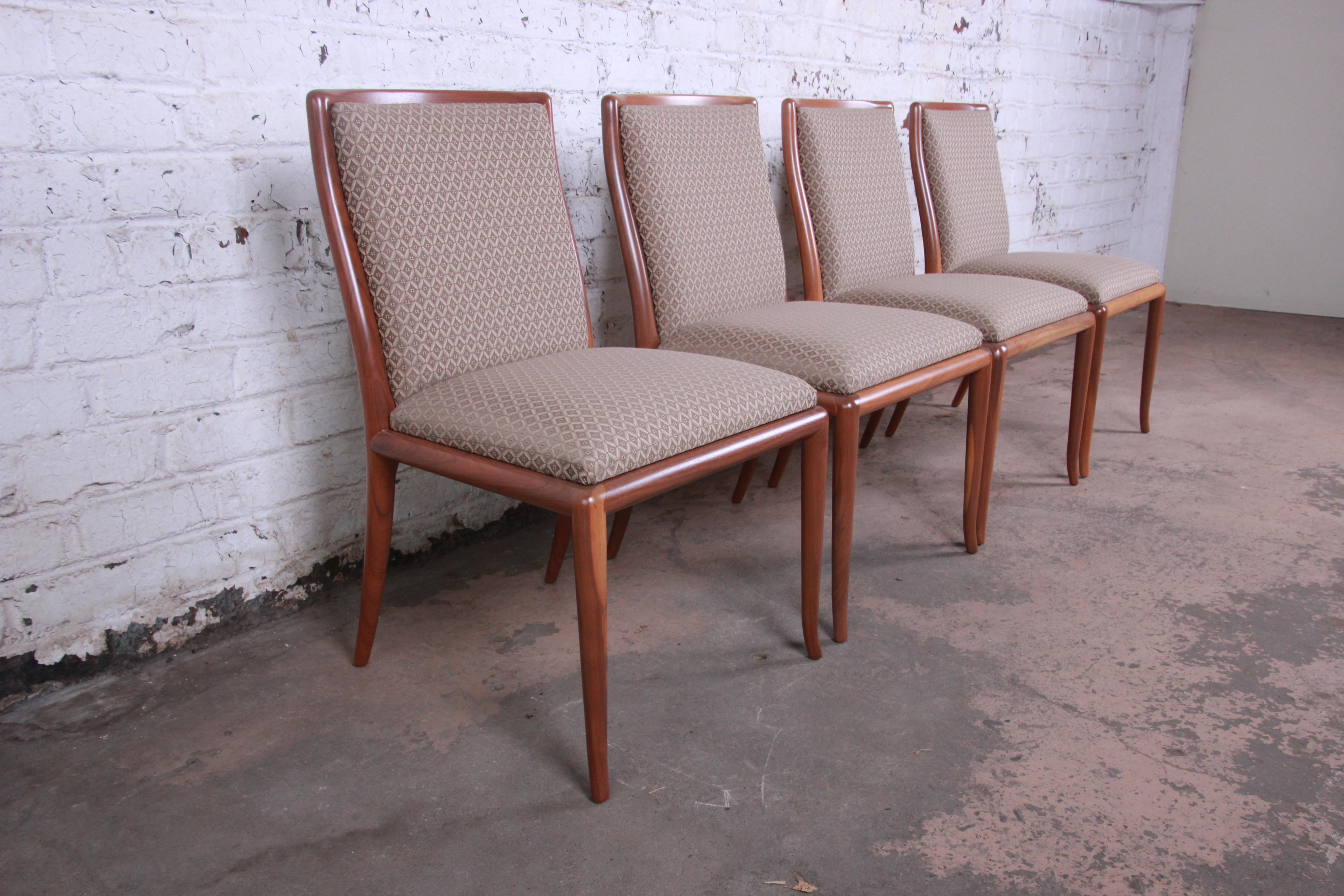 Mid-20th Century Robsjohn-Gibbings for Widdicomb Saber Leg Dining Chairs, Set of Four
