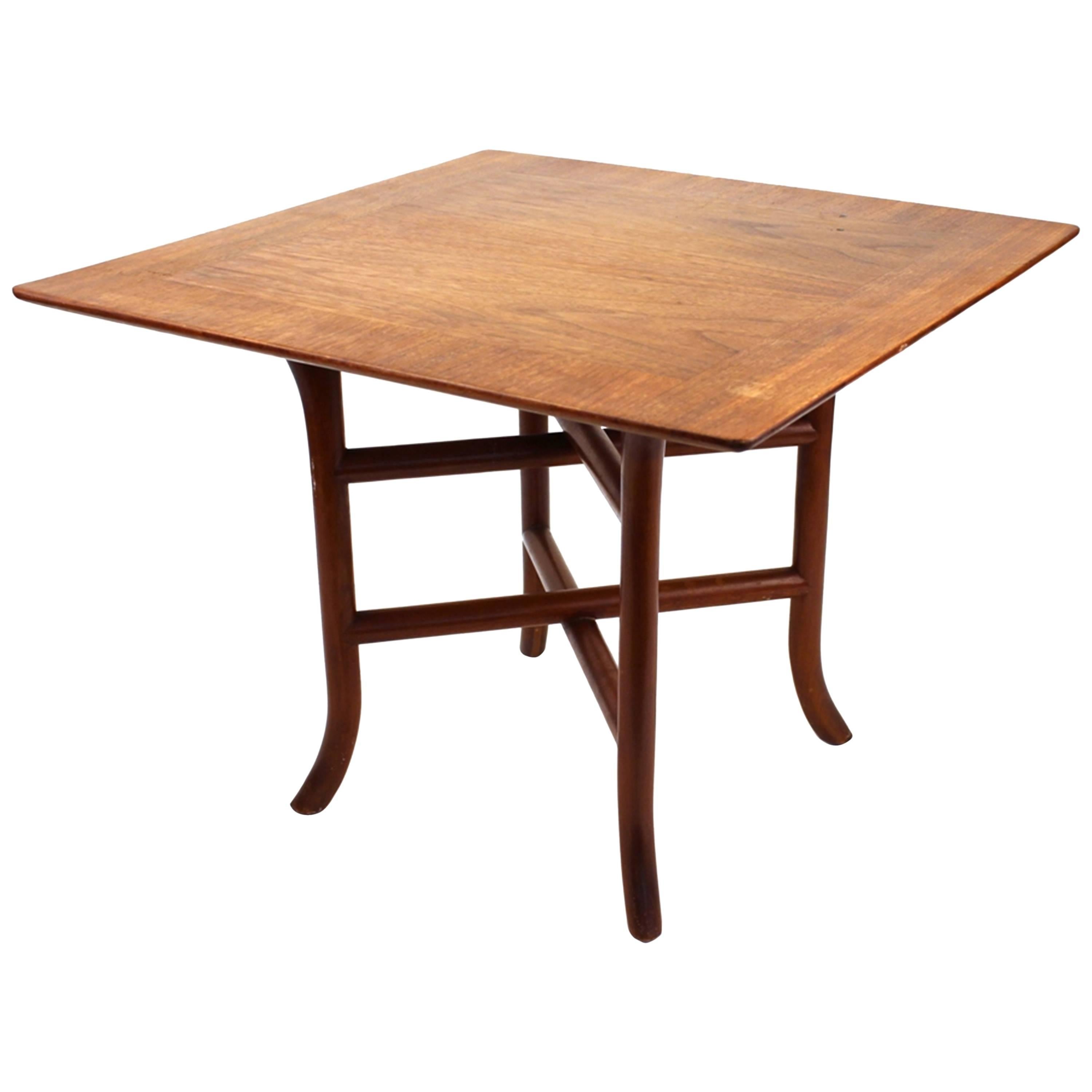 Robsjohn-Gibbings for Widdicomb Side Table with Square Top and Crossed Trestle