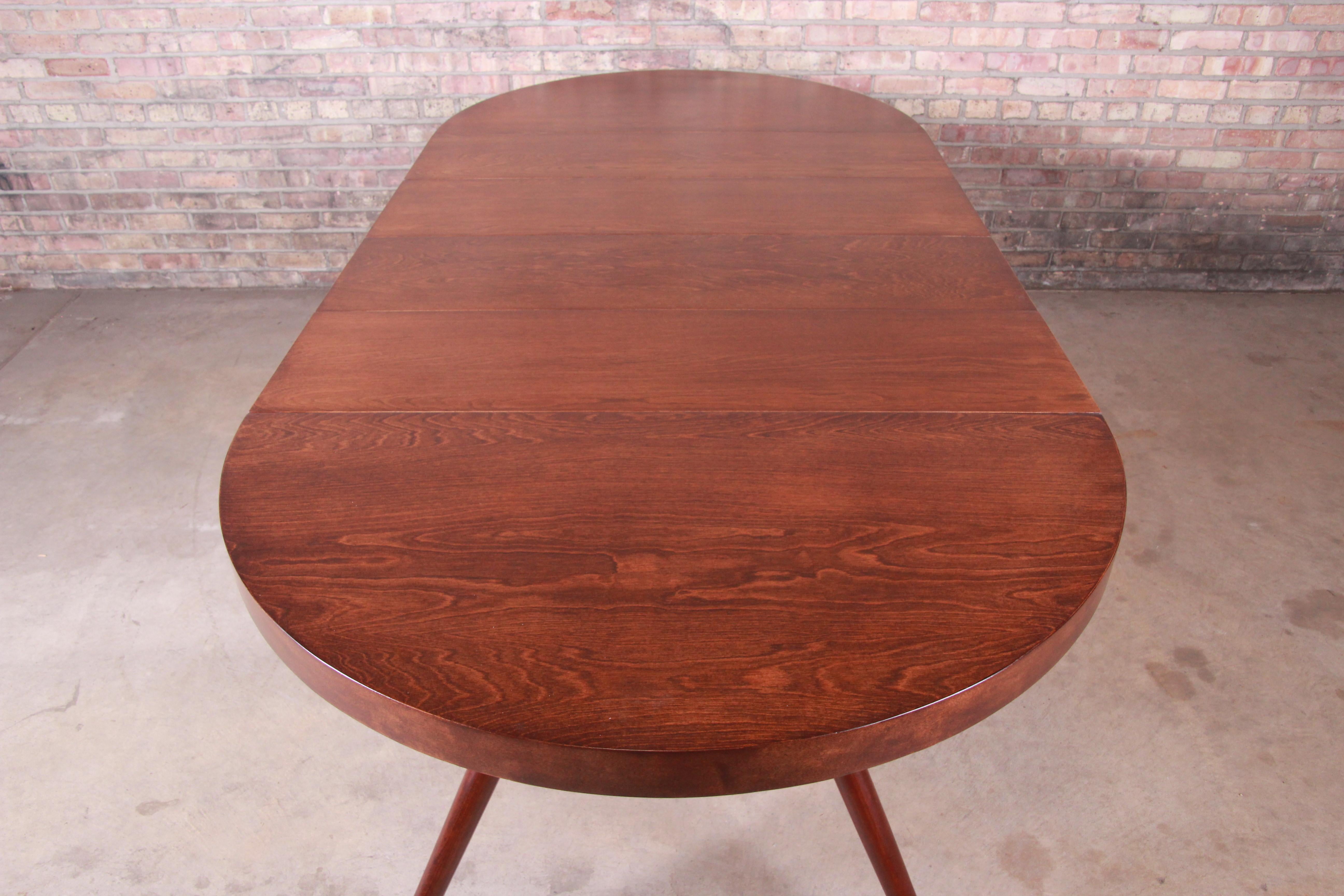 American Robsjohn-Gibbings for Widdicomb Splayed Leg Extension Dining Table, Restored