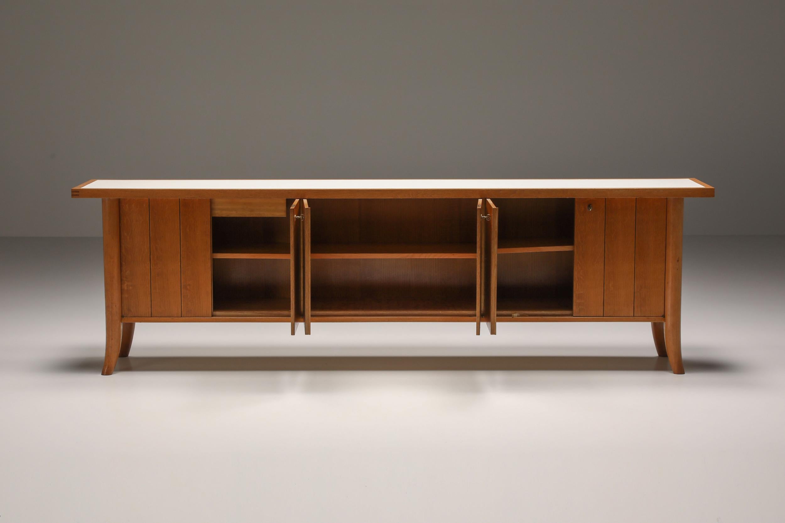 Robsjohn Gibbings Japanese Oak Credenza / Sideboard, George Nakashima, 1960's In Excellent Condition In Antwerp, BE