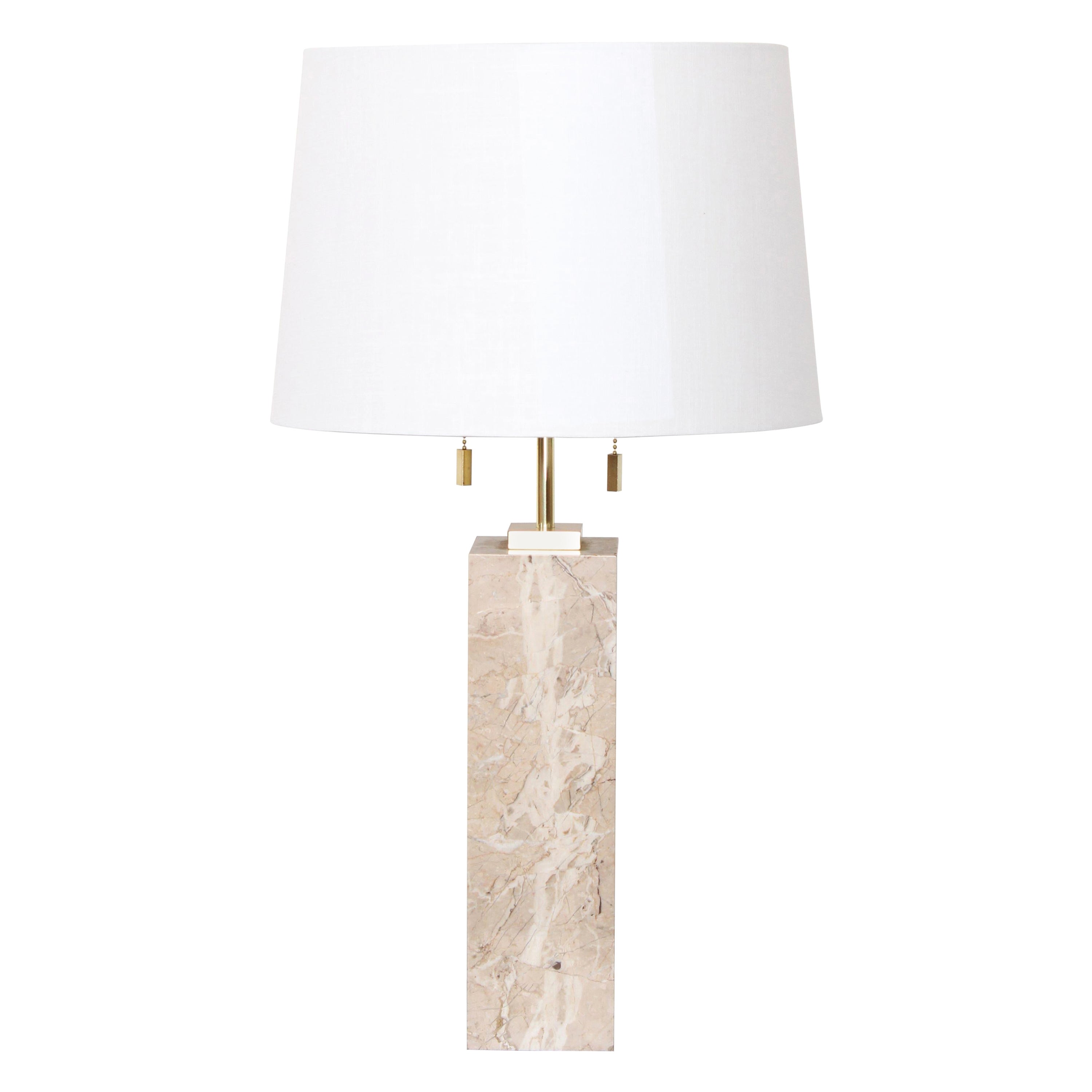 Robsjohn-Gibbings Marble Table Lamp by Hansen Lighting, 1950s