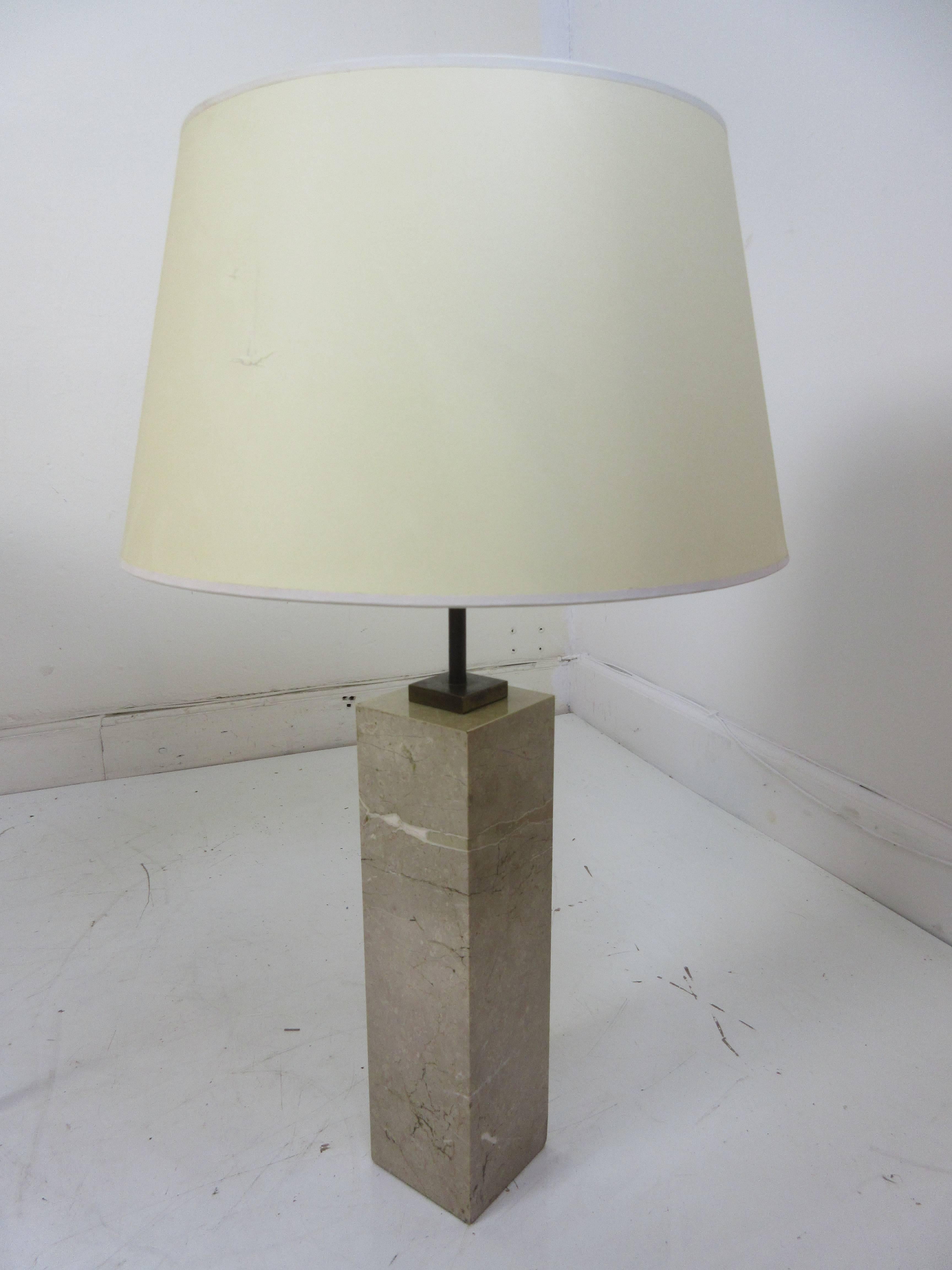 Mid-Century Modern Robsjohn-Gibbings Marble Table Lamp by Hansen Lighting