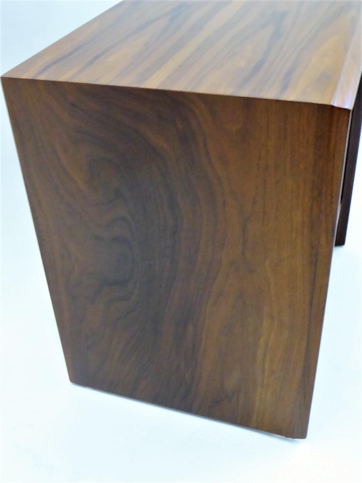 Robsjohn-Gibbings Single Drawer Black Walnut Night Table for Widdicomb 4