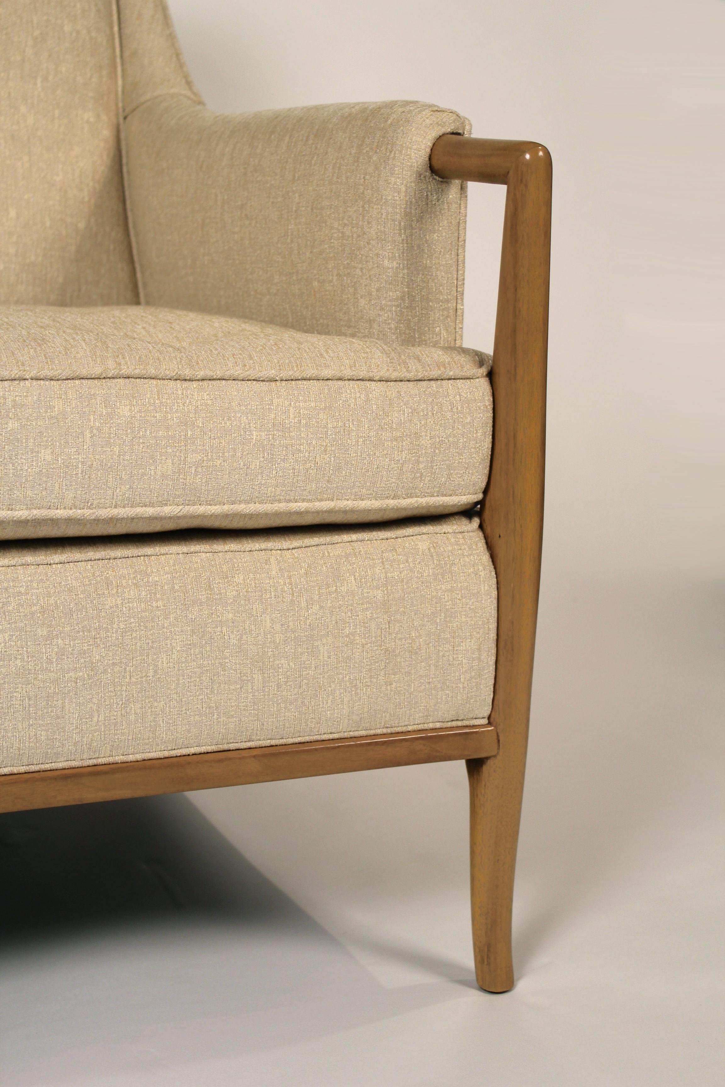 Upholstery Beautiful Sofa designed by T.H. Robsjohn Gibbings for Widdicomb