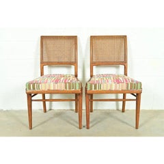 Robsjohn-Gibbings Style Mid-Century Modern Walnut Side Chairs by Henredon, Pair