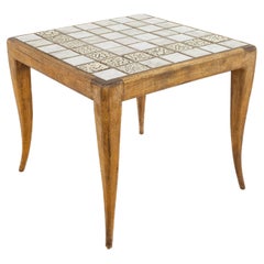 Robsjohn Gibbings Style Mid Century Tile Top Side Table