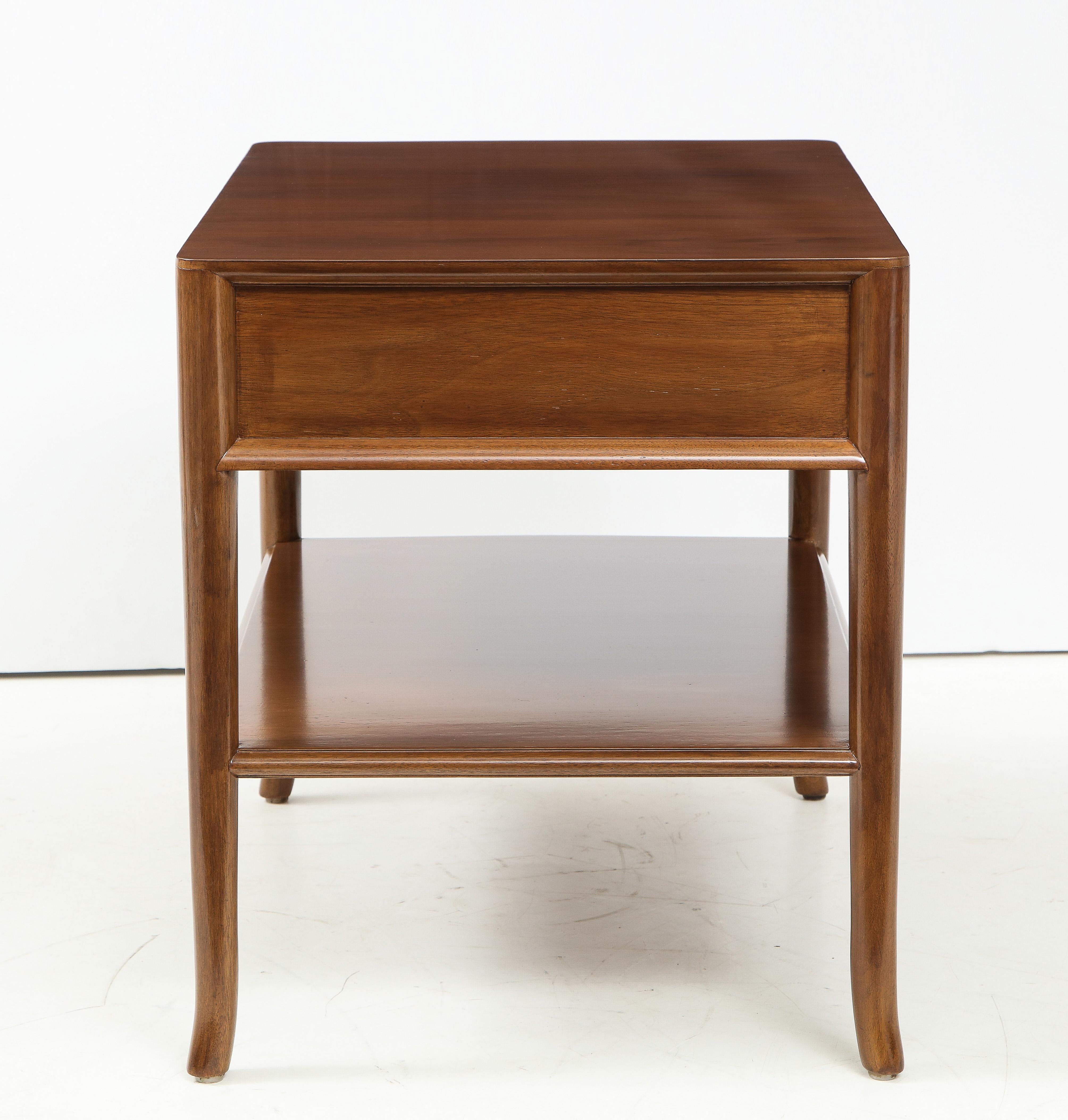 Robsjohn Gibbings Walnut Nightstands, Endtables In Excellent Condition In New York, NY