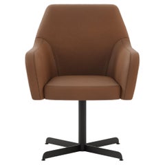Robson Chair Swivel in Leather, Portuguese 21st Century Contemporary