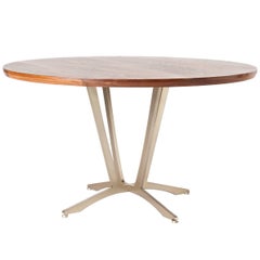 Robson Dining Table, American Hardwood and Steel
