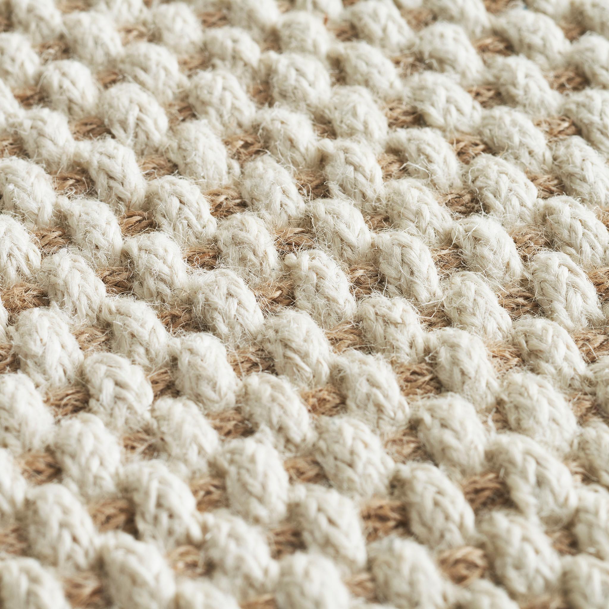Robur 8x10ft ivory 100% jute tubular design luxury handwoven rug For Sale 1