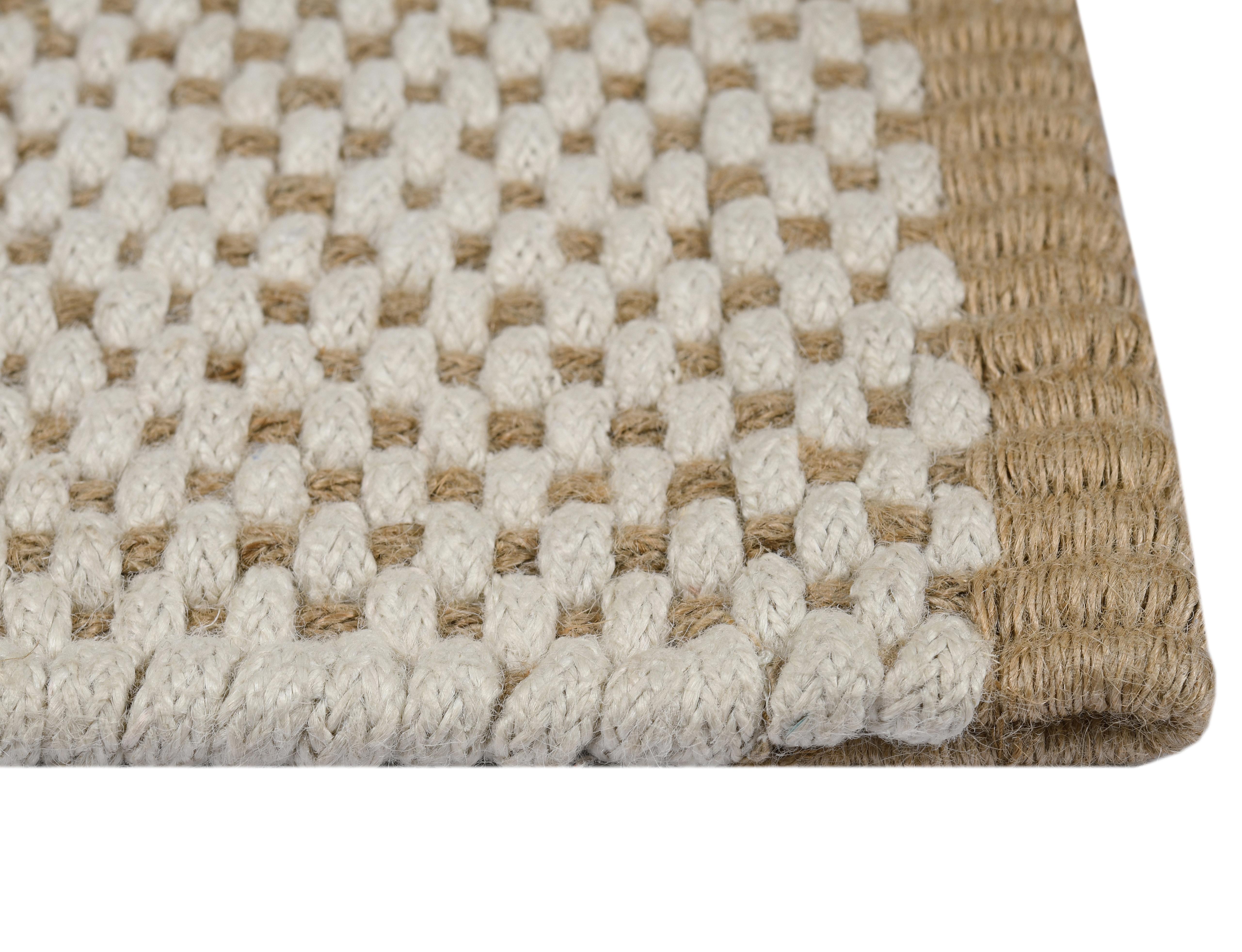 Robur, Ivory, Handwoven Face 100% Jute, 9' x 12' In New Condition For Sale In New York, NY