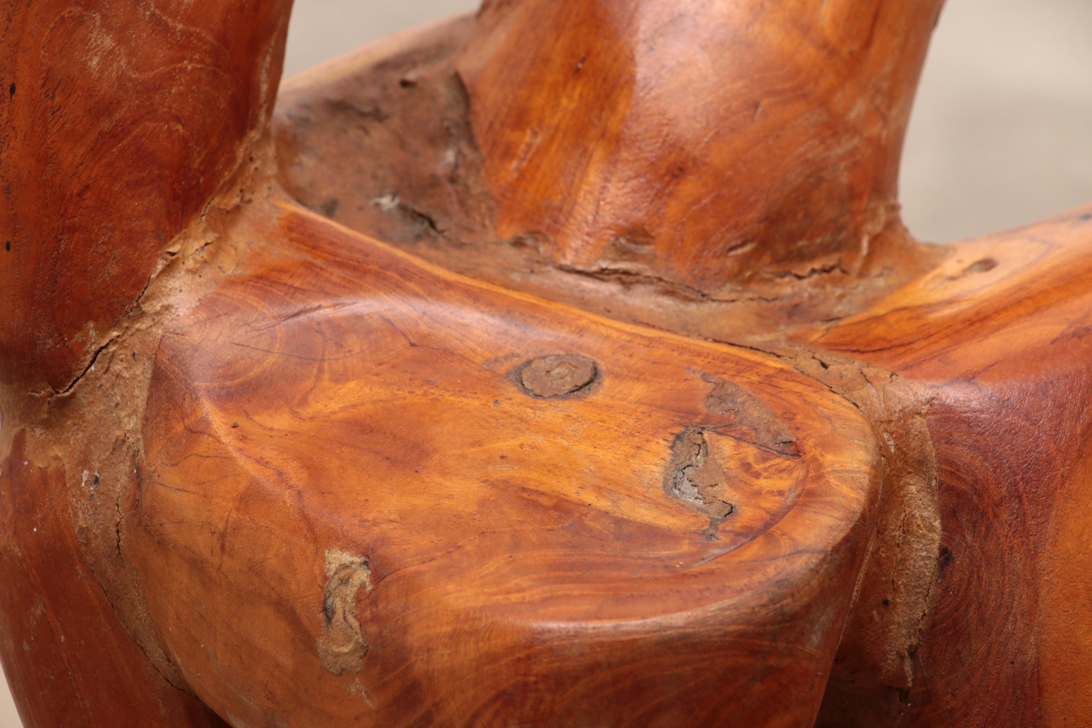 Sillón robusto de madera reciclada al estilo de Andrianna Shamaris US en venta 4
