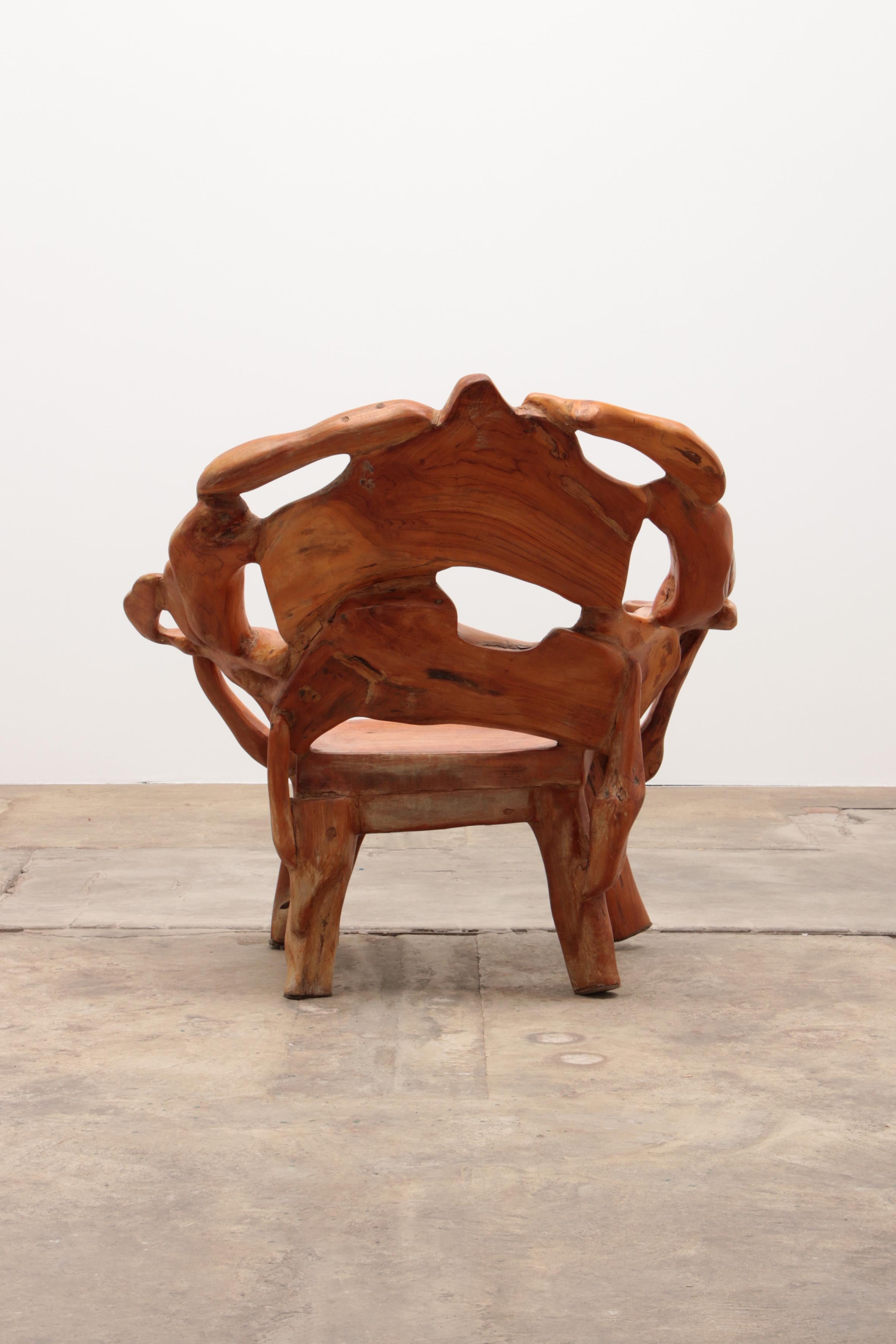 Sillón robusto de madera reciclada al estilo de Andrianna Shamaris US Estadounidense en venta