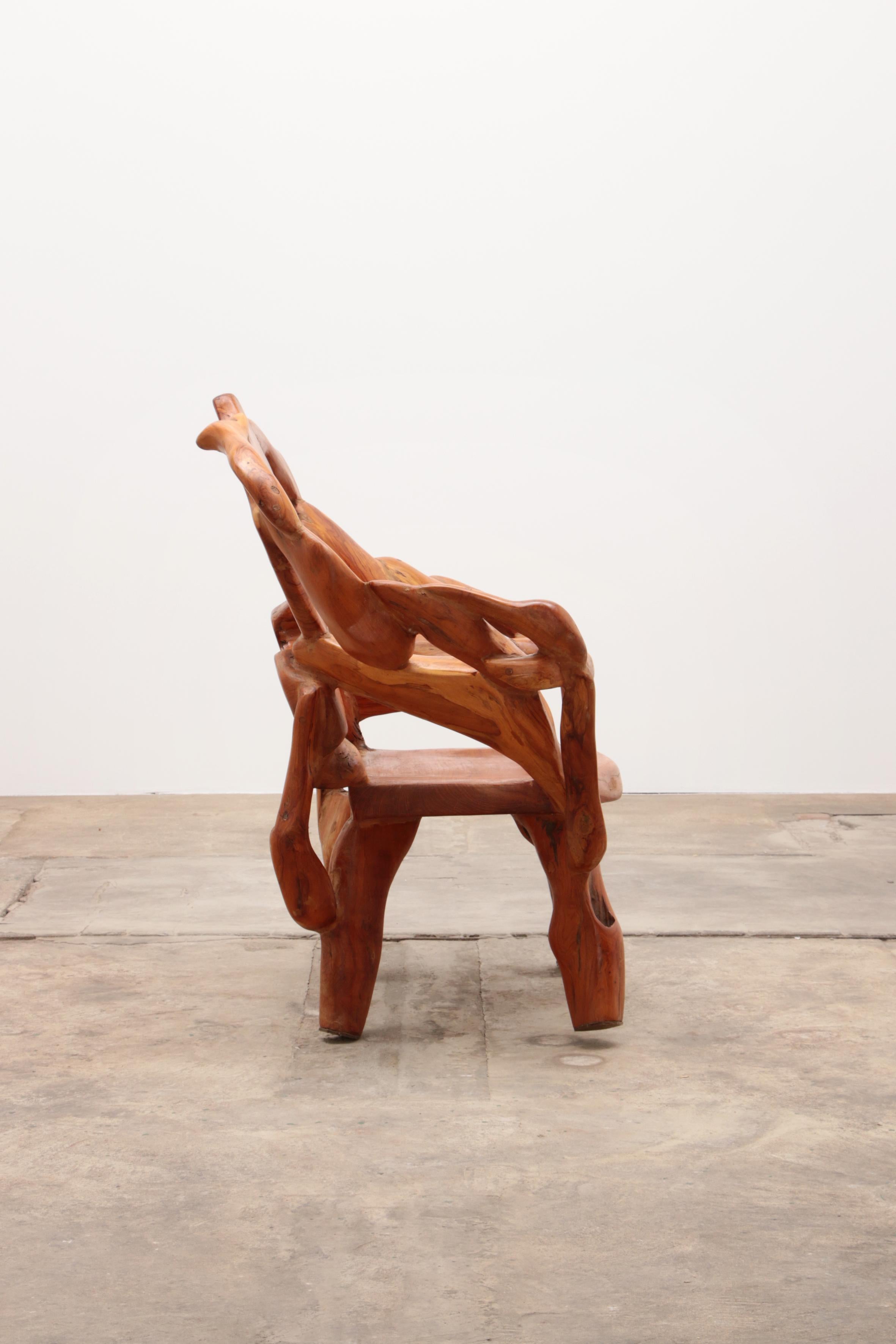 Sillón robusto de madera reciclada al estilo de Andrianna Shamaris US en Bueno estado para la venta en Oirlo, LI