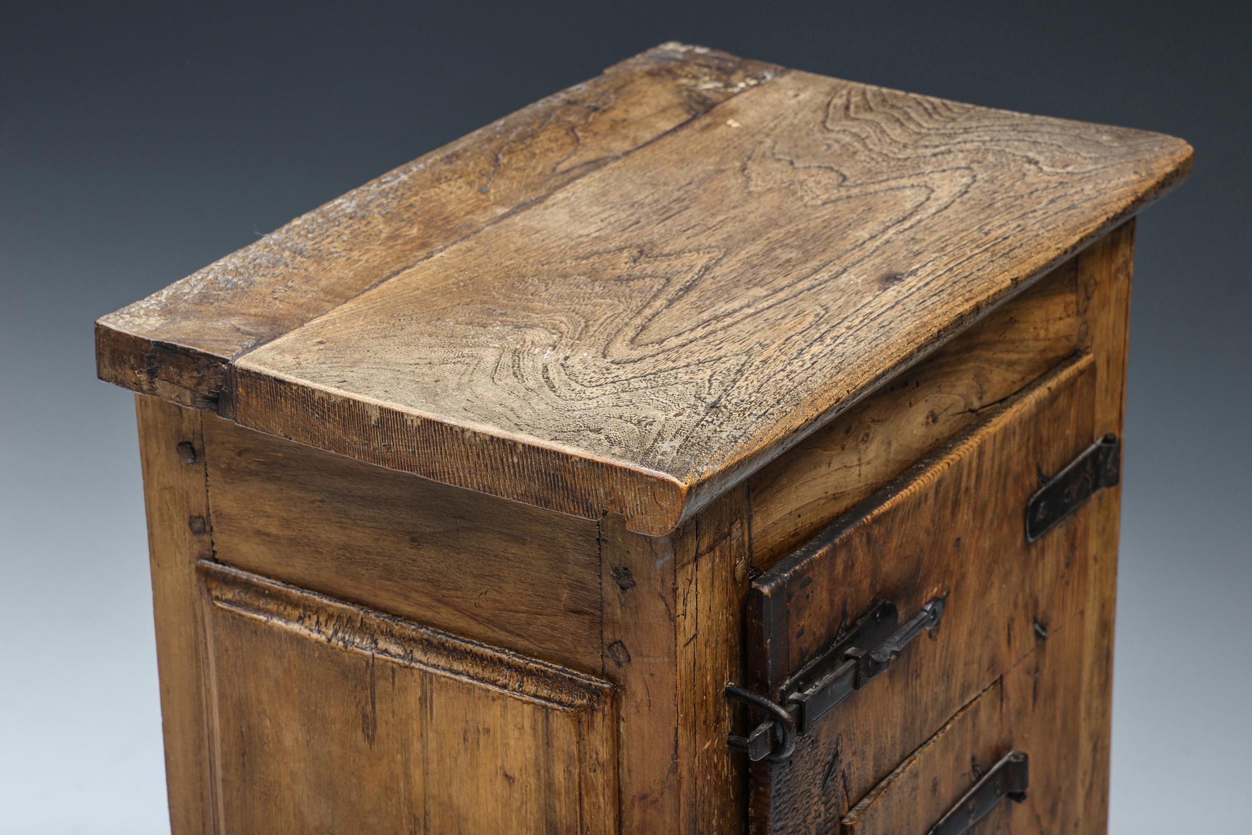 Robust Cabinet, Confiturier, Artisan Solid Wood, French Craftsmanship, ca 1900 8