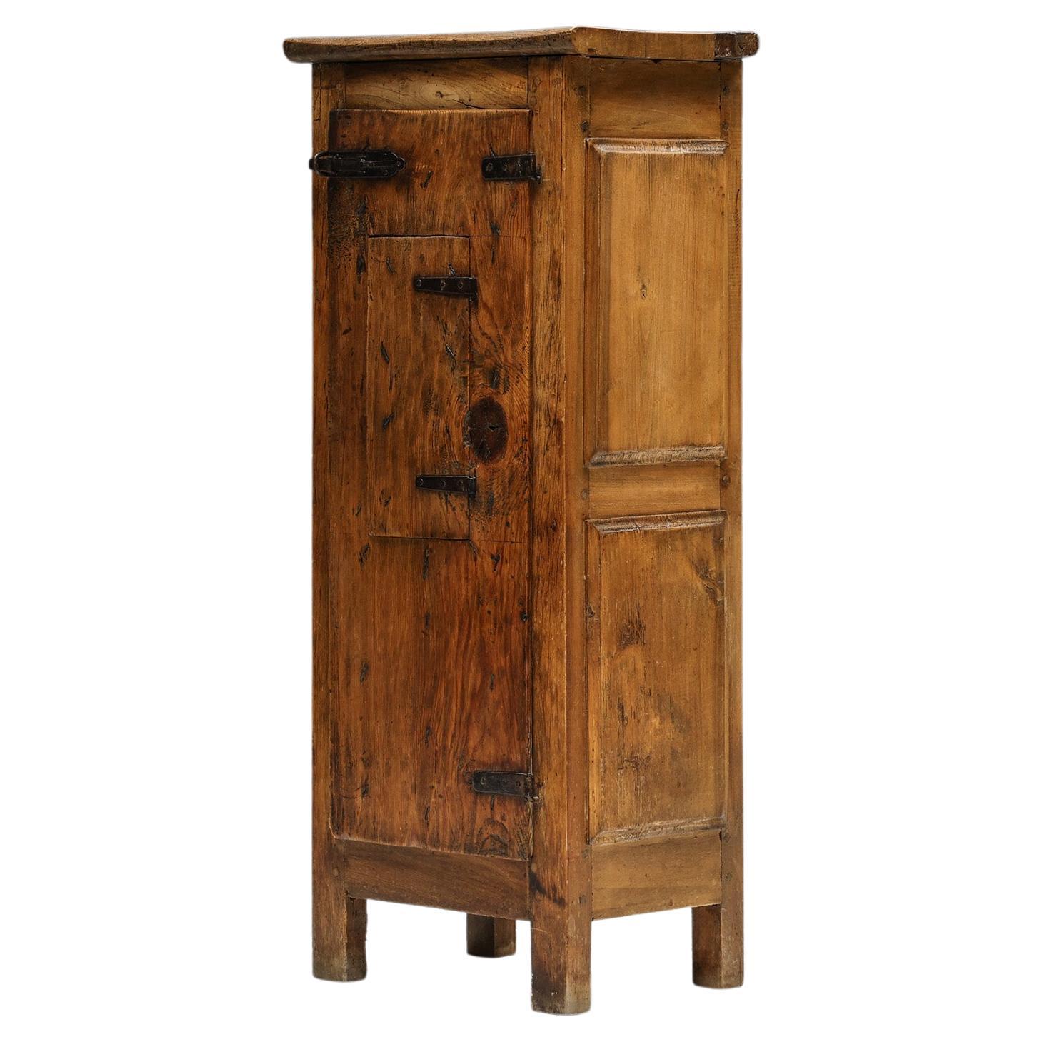 Robust Cabinet, Confiturier, Artisan Solid Wood, French Craftsmanship, ca 1900 For Sale