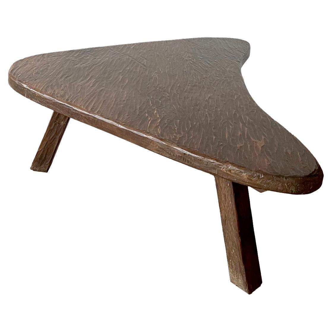 Robust Coffee Table with Boomerang Shaped Top, 1970s