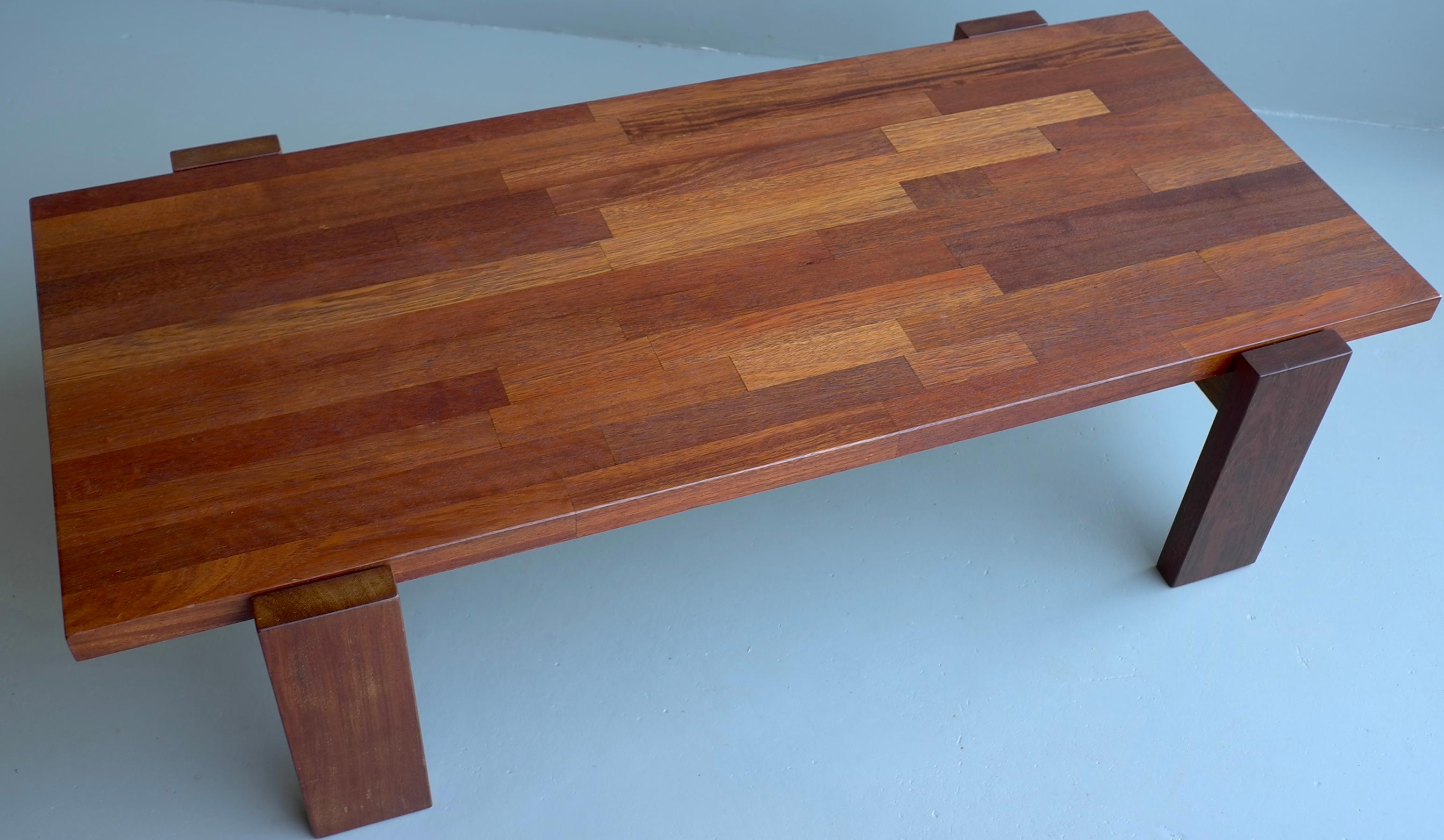 Robust Hardwood Coffee Table in Style of Jorge Zalszupin, Brazil, 1960s For Sale 4