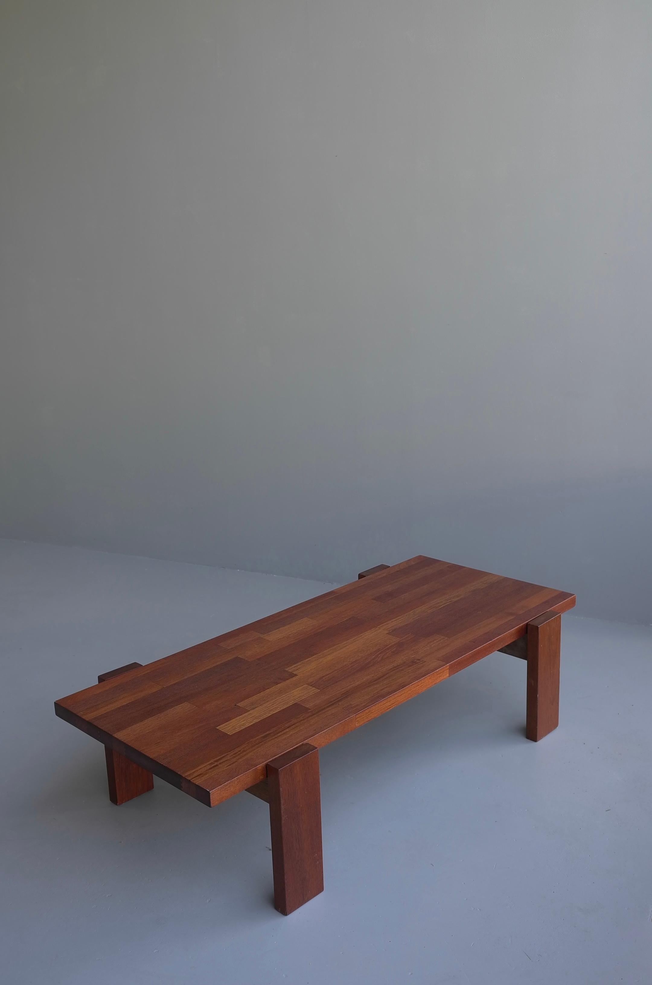 Robust Hardwood Coffee Table in Style of Jorge Zalszupin, Brazil, 1960s For Sale 6