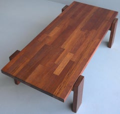 Robust Hardwood Coffee Table in Style of Jorge Zalszupin, Brazil, 1960s