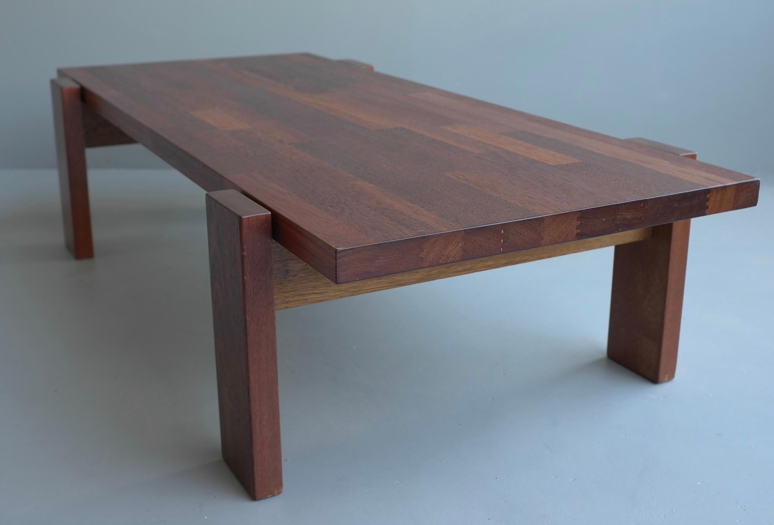 Robust Hardwood Coffee Table in Style of Jorge Zalszupin, Brazil, 1960s For Sale 3