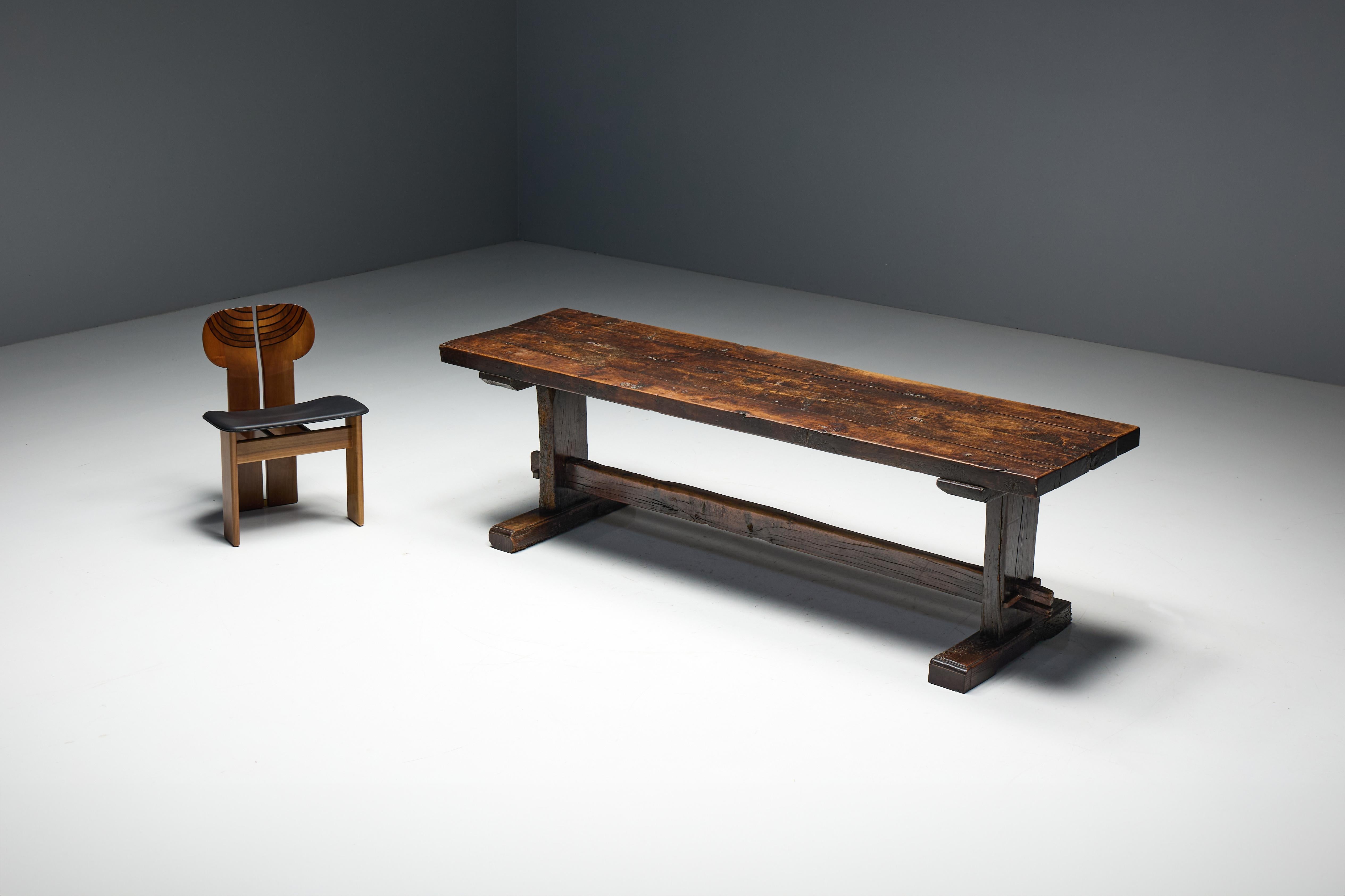 Table de ferme populaire Robust Travail, France, 19e siècle en vente 7